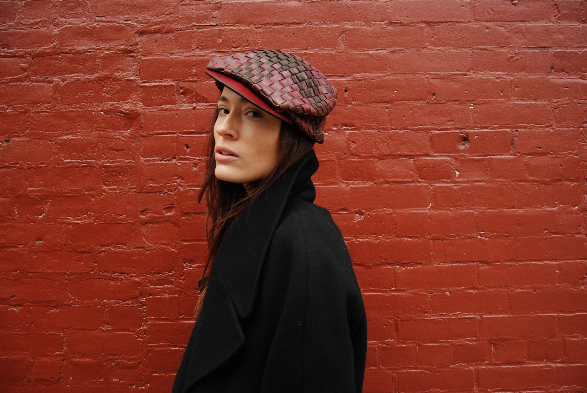 Leather Woven Cap by Two Foxes