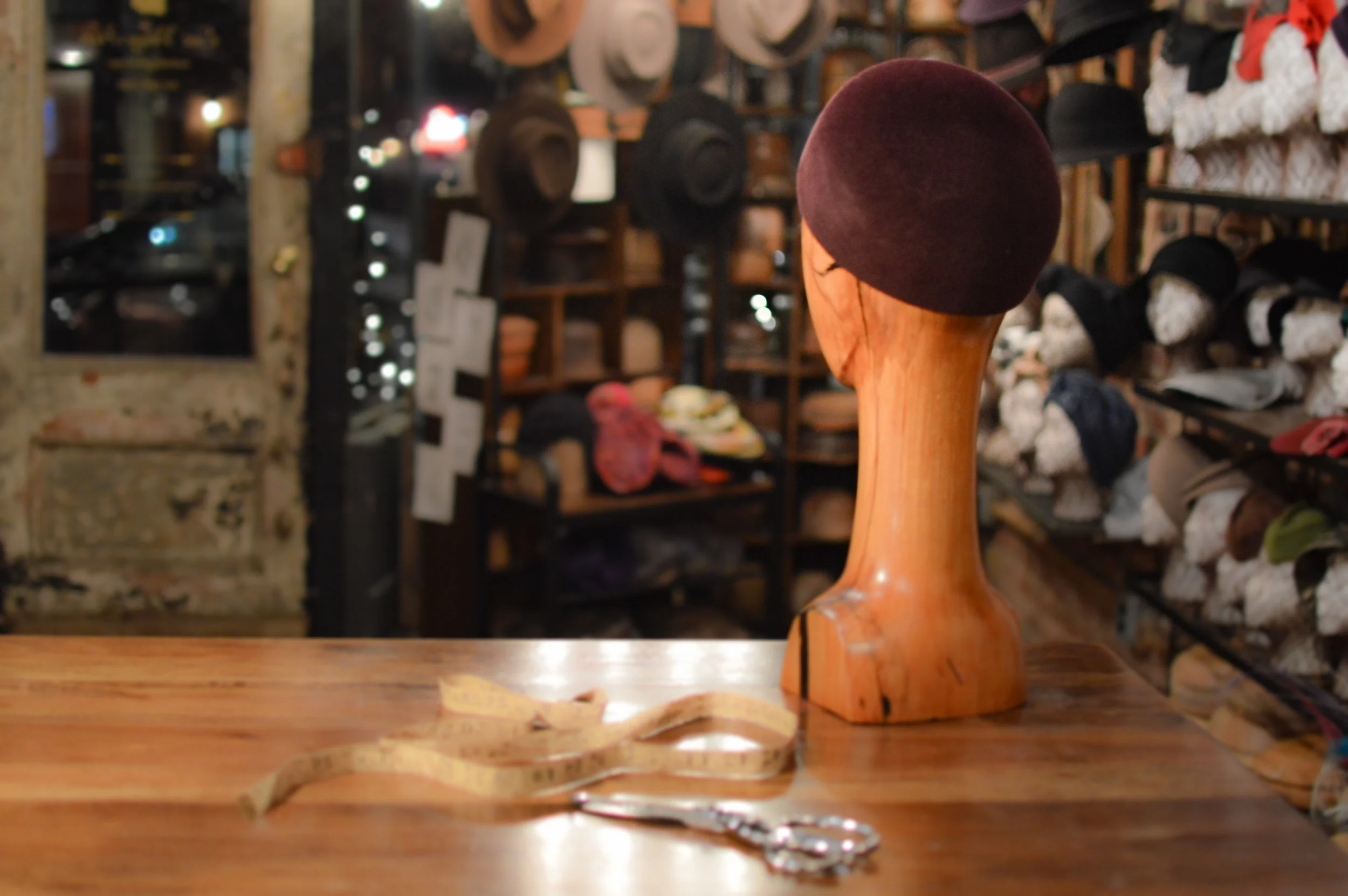 Jackie O Pillbox Hat, handmade in purple or wine felt
