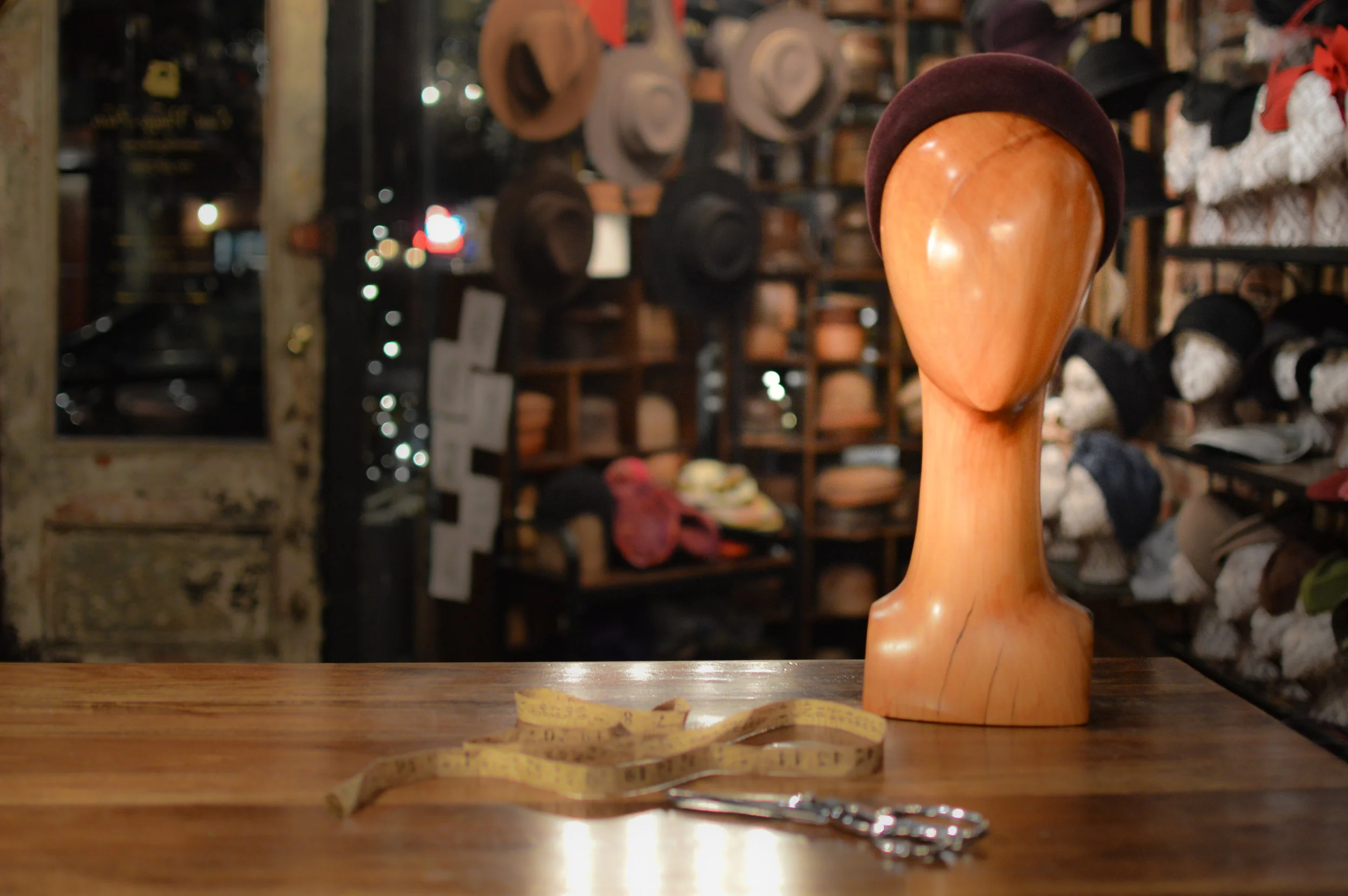 Jackie O Pillbox Hat, handmade in purple or wine felt