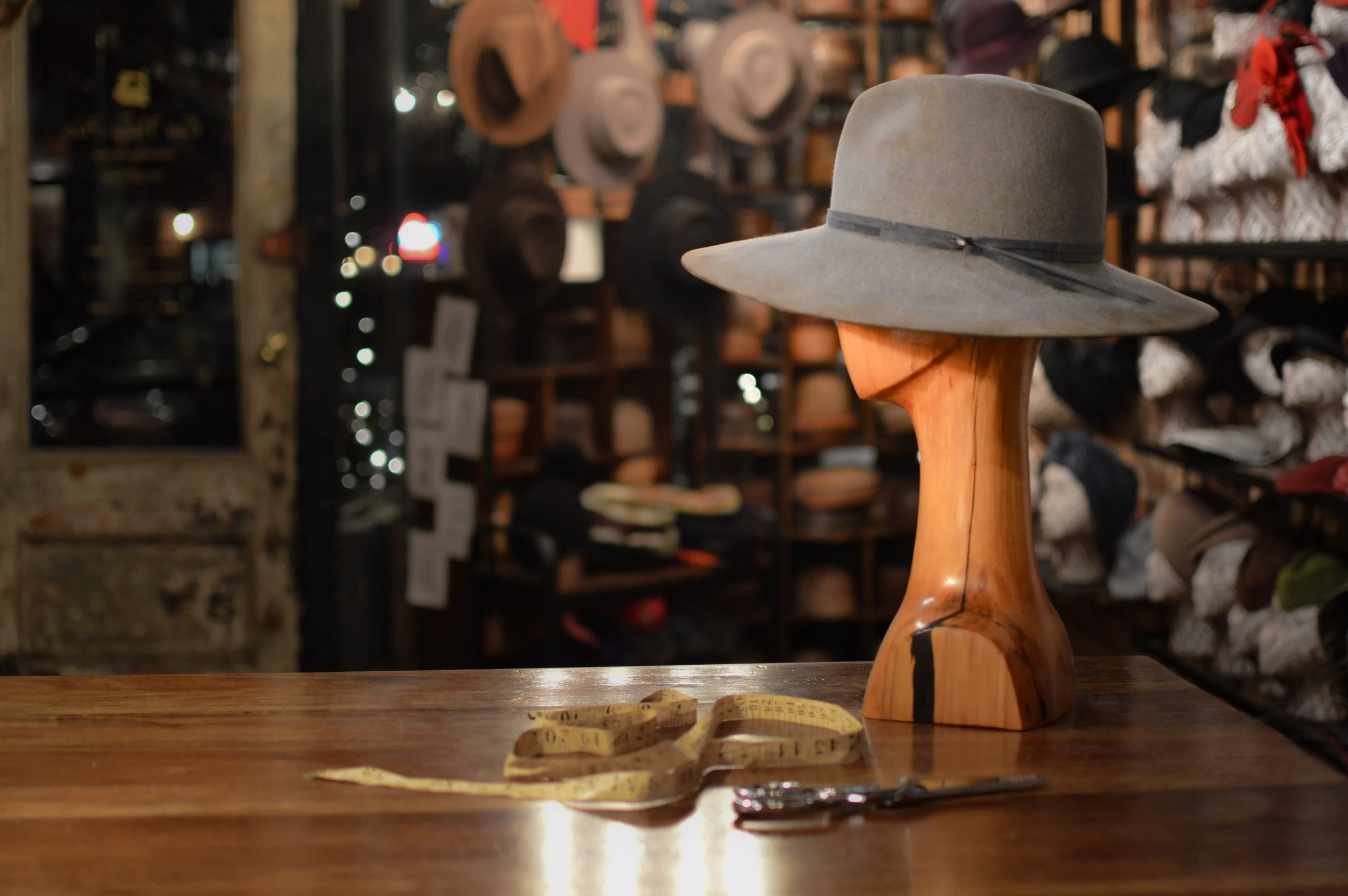 The Distressed Viva is handmade from a thick weight fur felt with an oversized brim