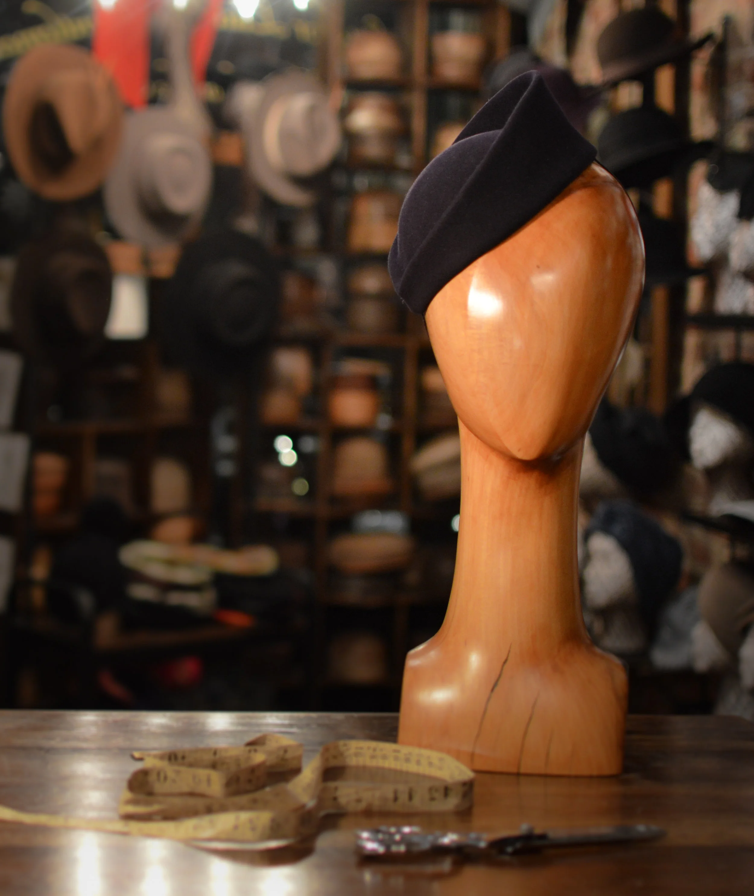 Metropolis is a very chic felt hat, perfect for day or night