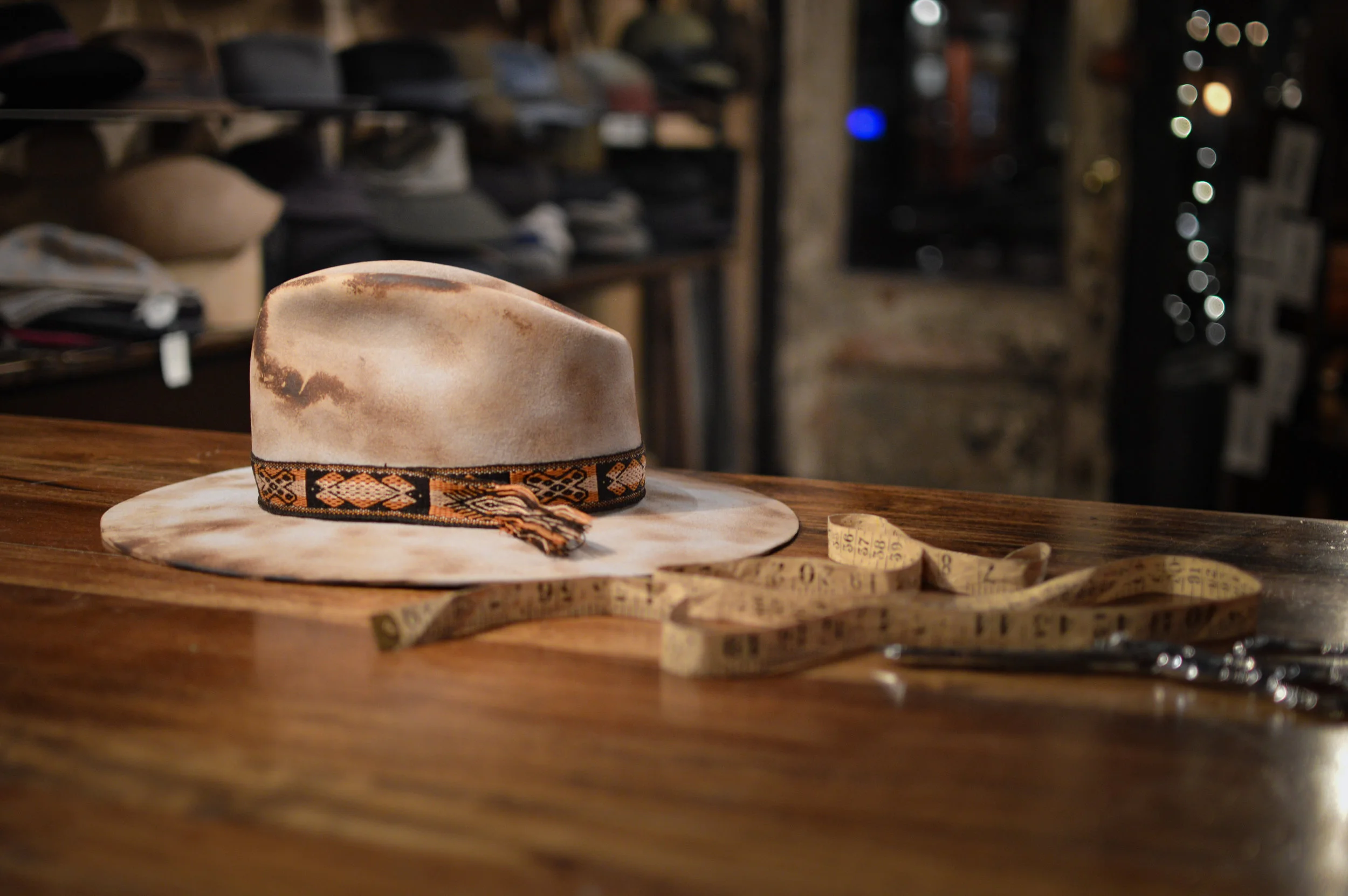 Austin Flat Brim Distressed Cowboy Hat - The Distressed Austin Flat Brim is made from a sturdy, heavy weight fur felt