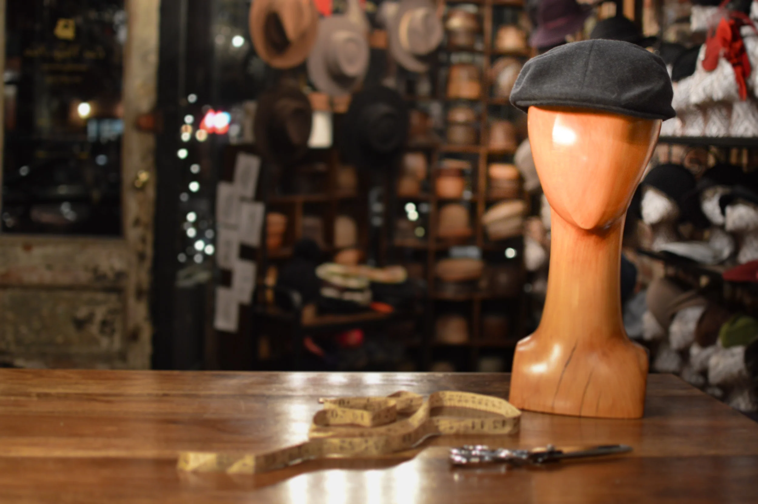 A classic Driver Cap in Navy, handmade by Laura Catignani