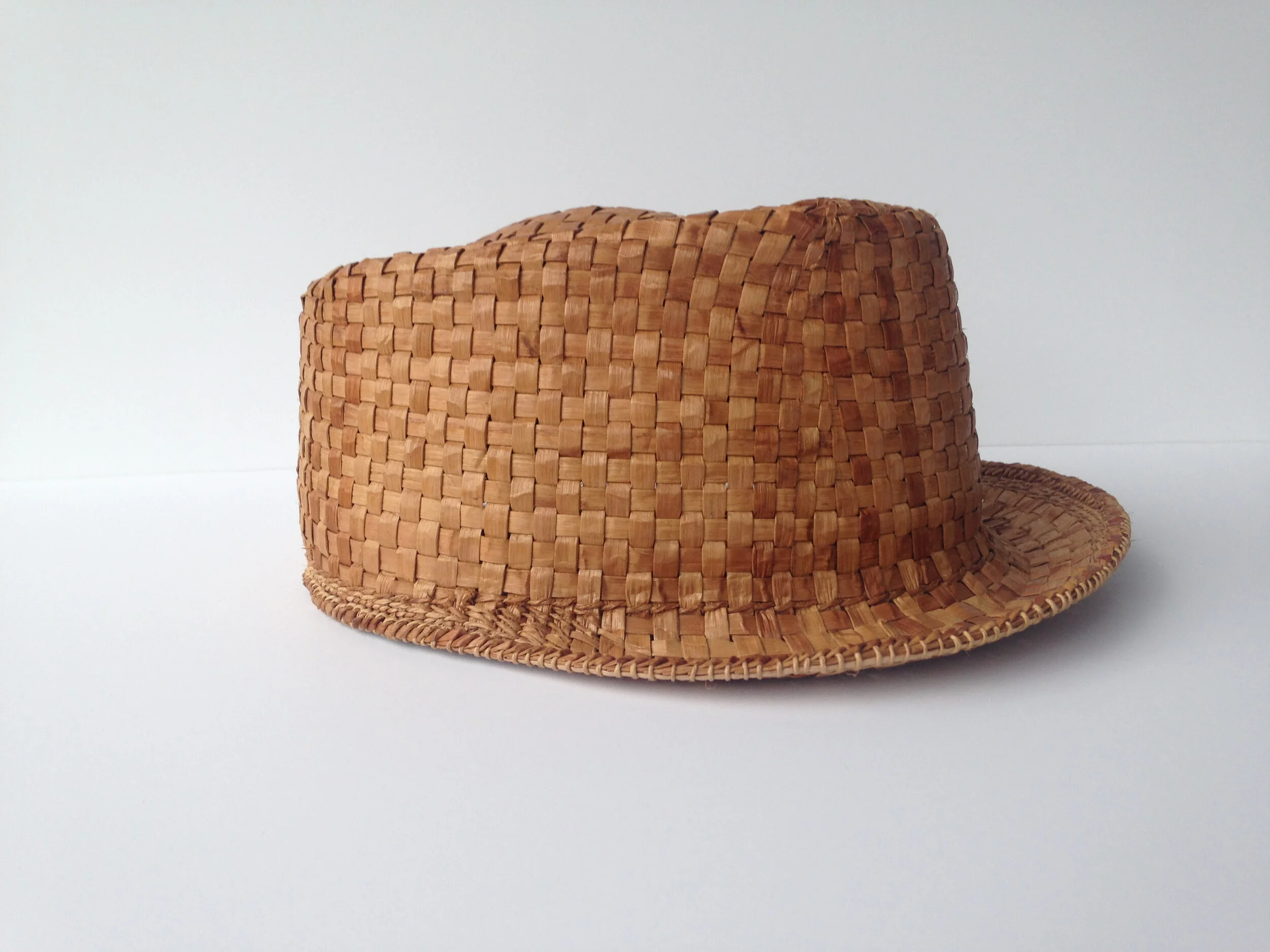 Woven cedar cap