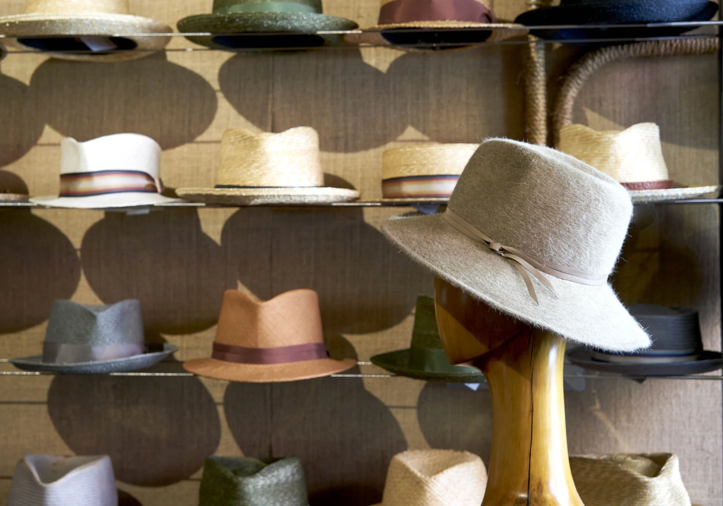 The Clyde Fedora Hat Oatmeal — East Village Hats display picture 2