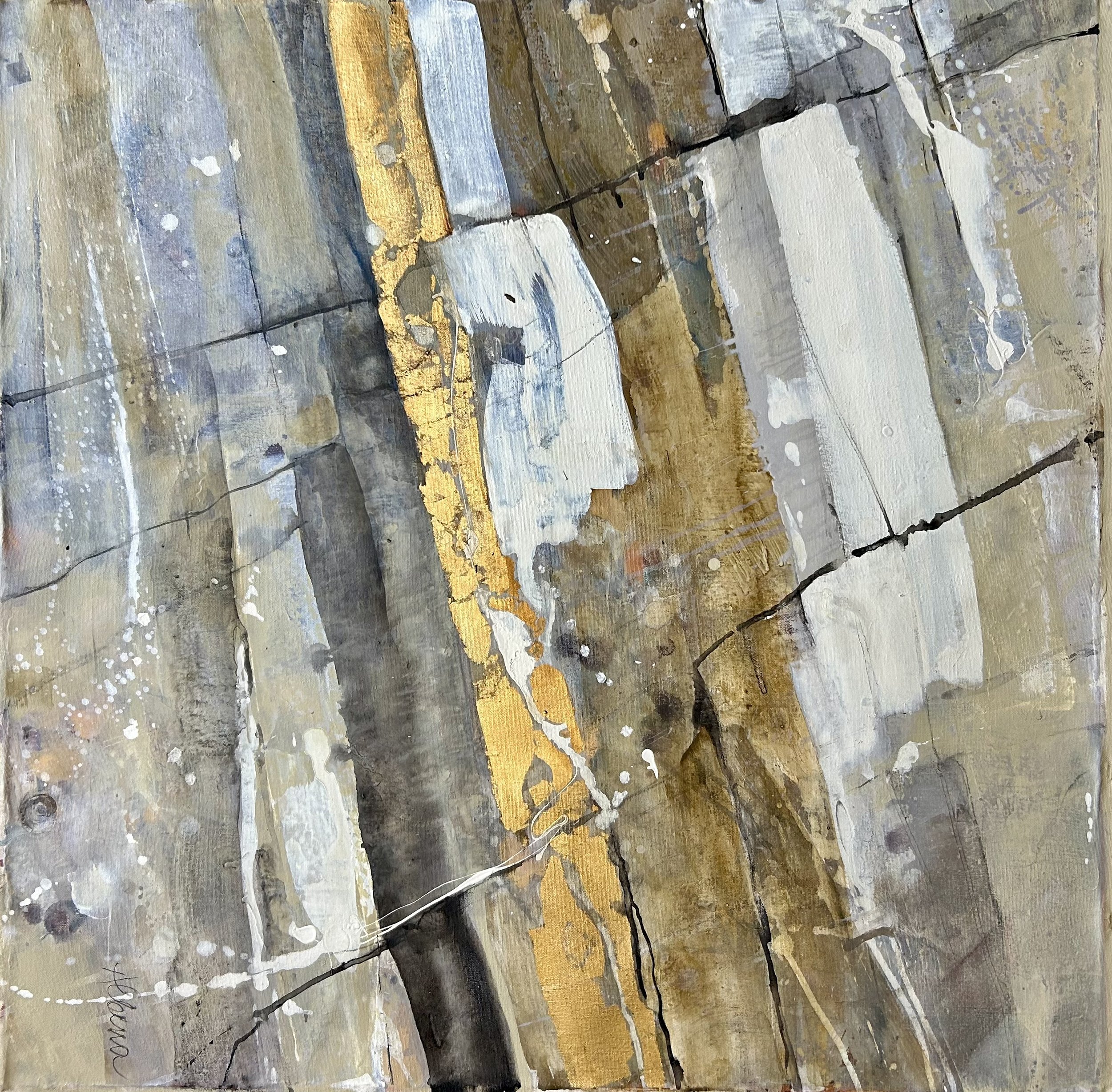 Gold Streak (30 x 30 in / 76 x 76 cm)