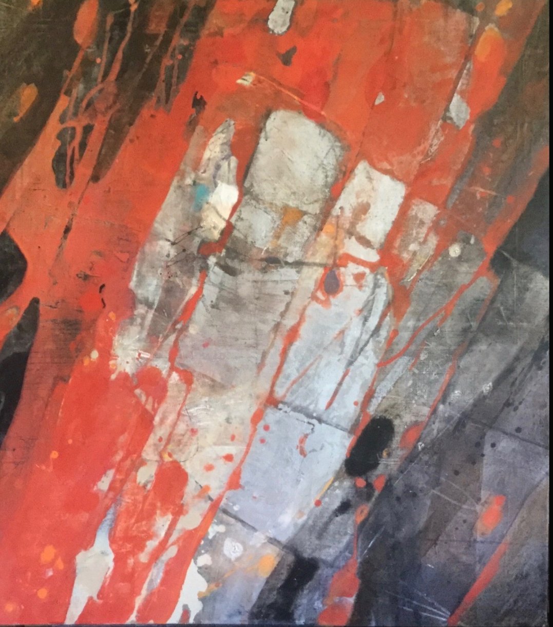 Crimson Flow (40 x 32 in / 102 x 80 cm)