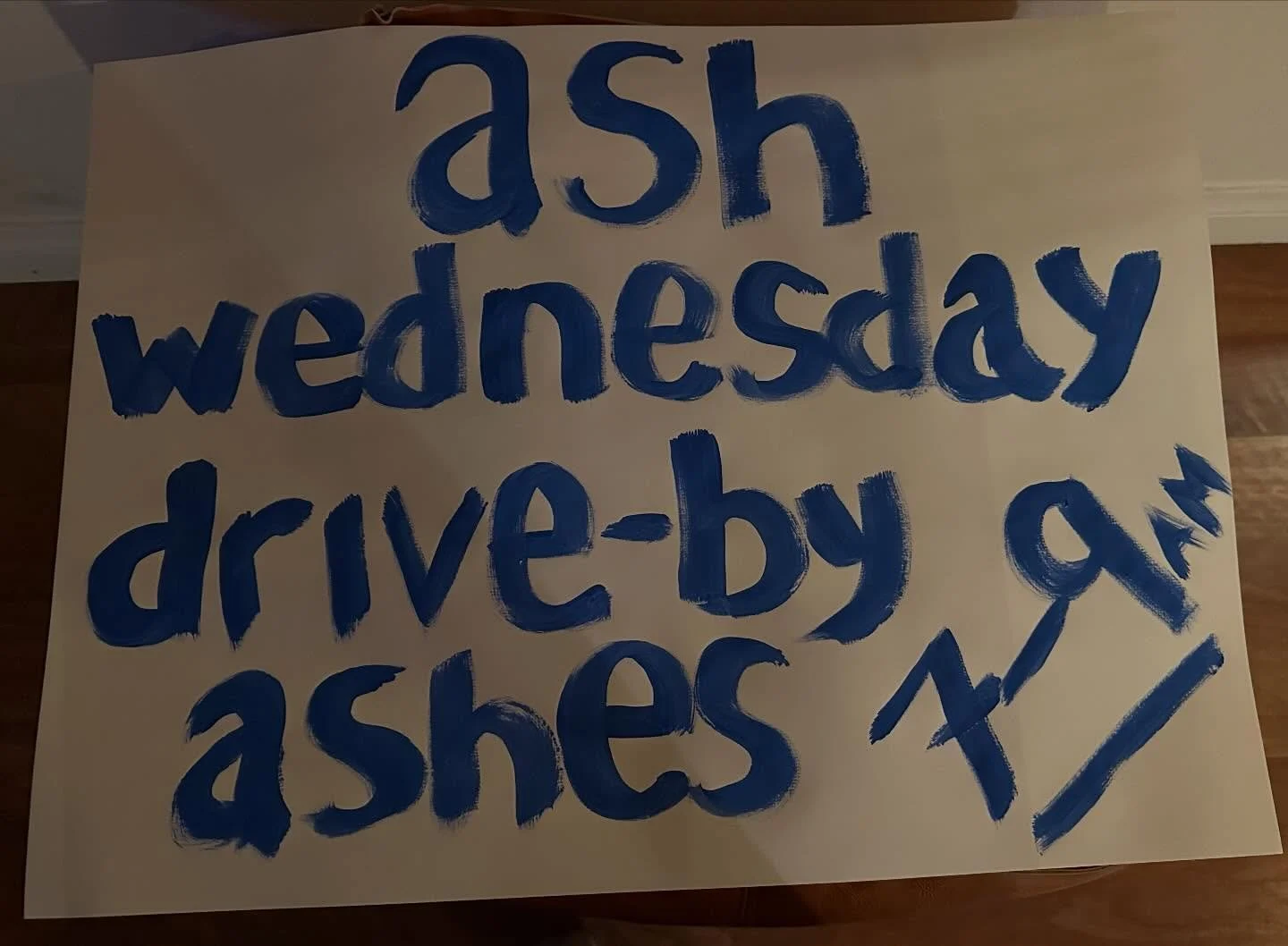 When the printer is messed up at church and you can&rsquo;t print the signs you need&hellip; then you remember you have paint! #pastorlife #preachlikeagirl #ashwednesday #rememberyouaredust