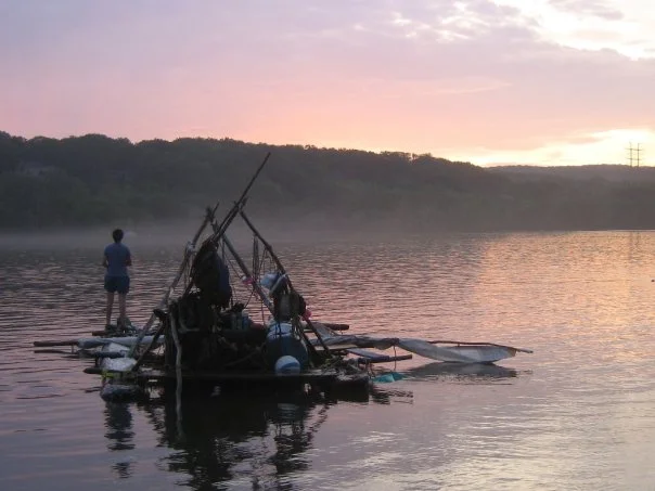 First watercraft, with Grisha Enikolopov, Mars Fernandez-Burgos, George Frick, and Renae Widdison, Connecticut River, 2008 