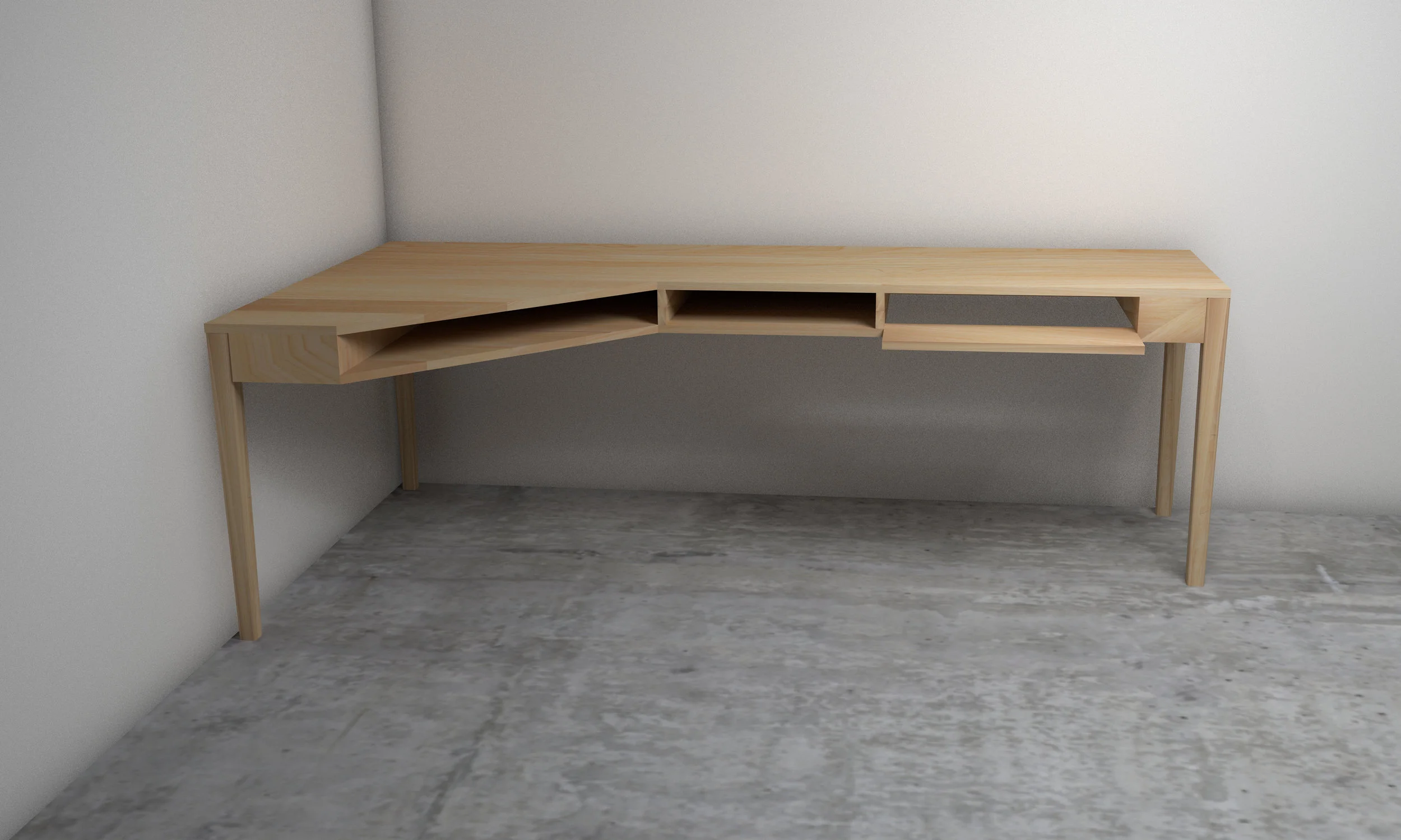  Rendering of the desk created prior to construction 