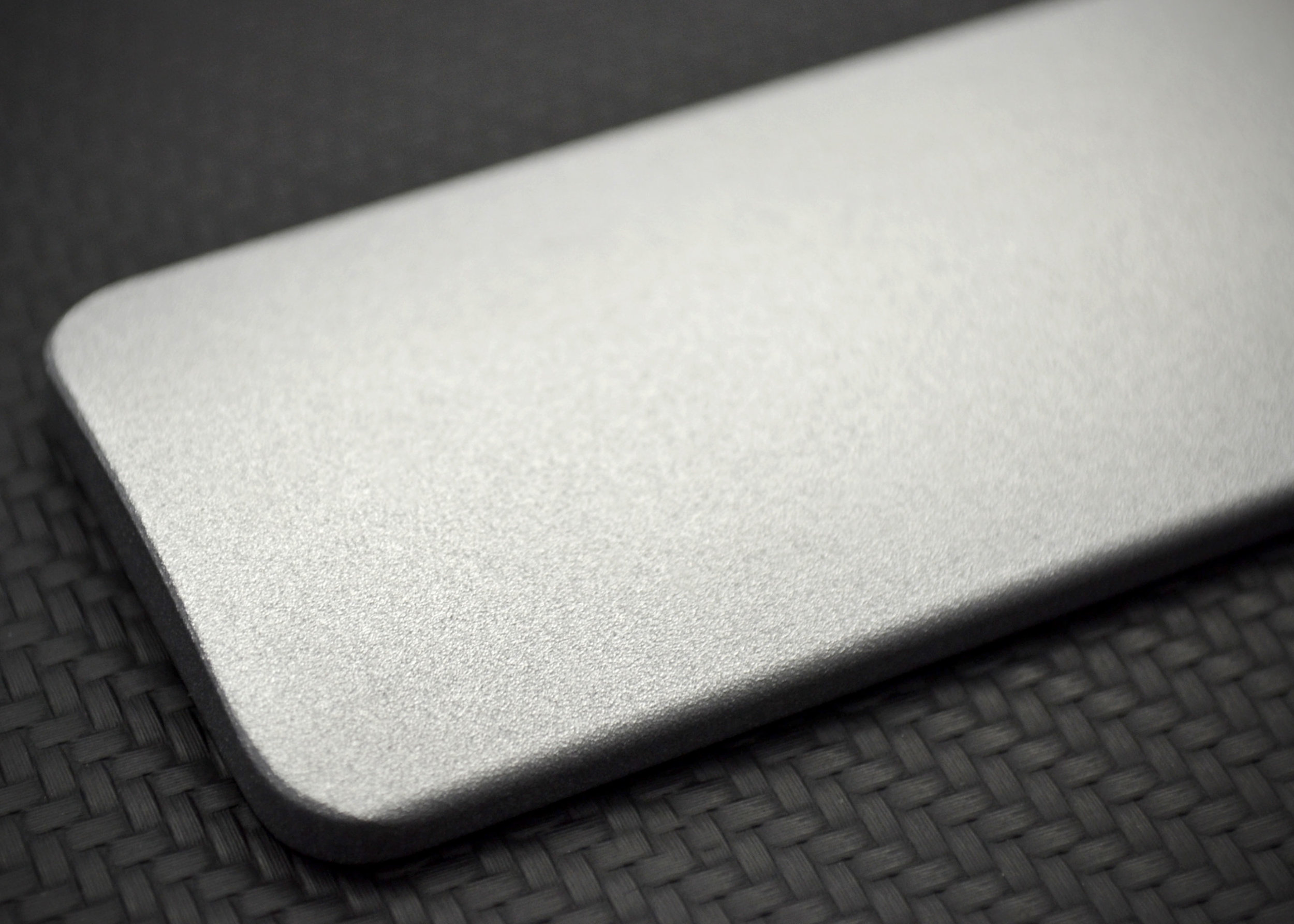 Bead-Blasted Raw Aluminum