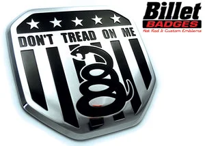 "Don't Tread on Me" - Polished / Black Shield