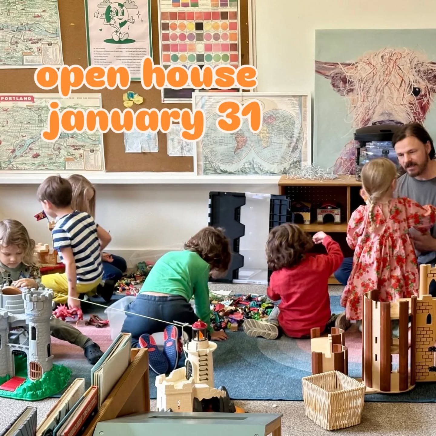 Calling all preschool-age* cuties! Come play with us on Saturday, January 31st from 10:30am to 12pm.

What to expect:

&middot; Bring your kiddo to explore our space and meet the best, sweetest, most fun preschool teachers in Portland.

&middot; Arri