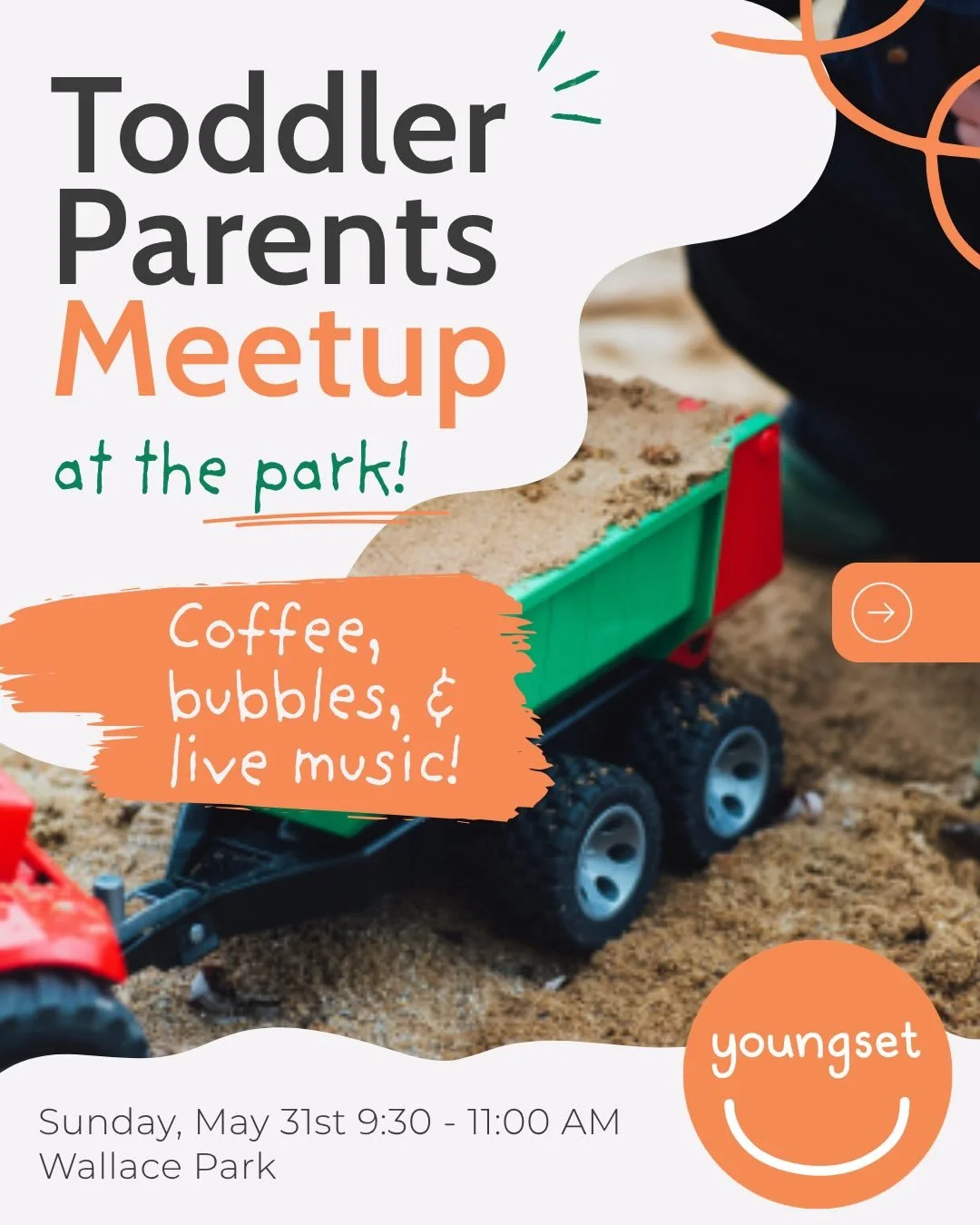Join us for a community play date this Sunday morning 9:30 - 11:00 AM at Wallace Park in NW (next to Chapman). We will have coffee, bubbles, and music from Teacher Sandy!

Help spread the word and we hope to see you there! 

#youngsetpreschool #young