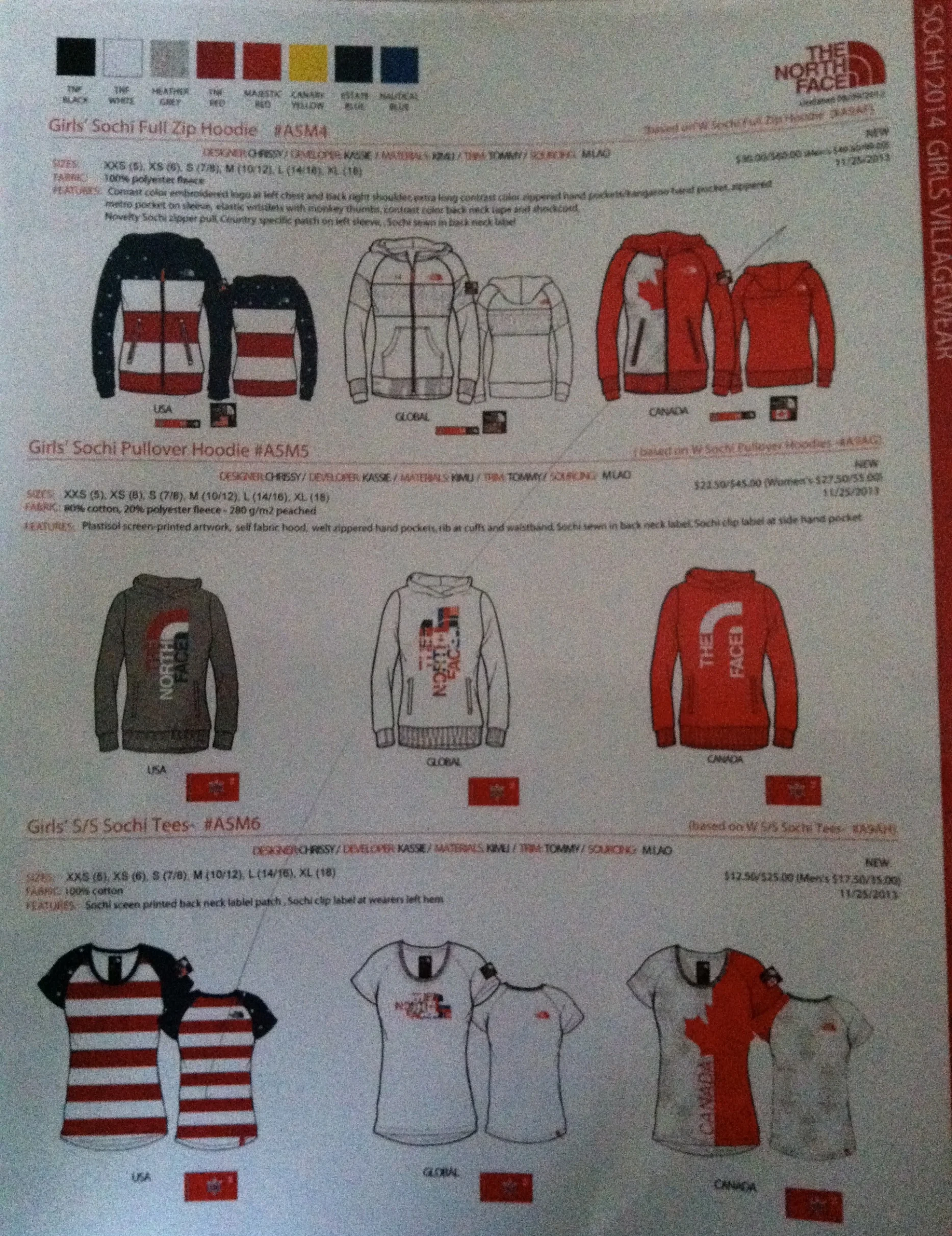  2014 OLYMPICS VILLAGEWEAR BY THE NORTH FACE