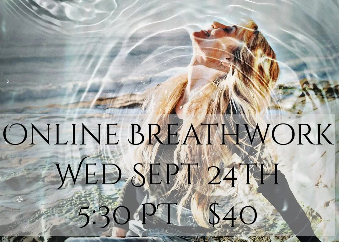 🌬️✨ Online Breathwork✨🌙
Wednesday, Sept 24 | 5:30 PM PT | $40
Link in bio to register

Your breath is the bridge.
From stress into calm.
From heaviness into clarity.
From your head back into your heart.

Join me for an online Breathwork class where