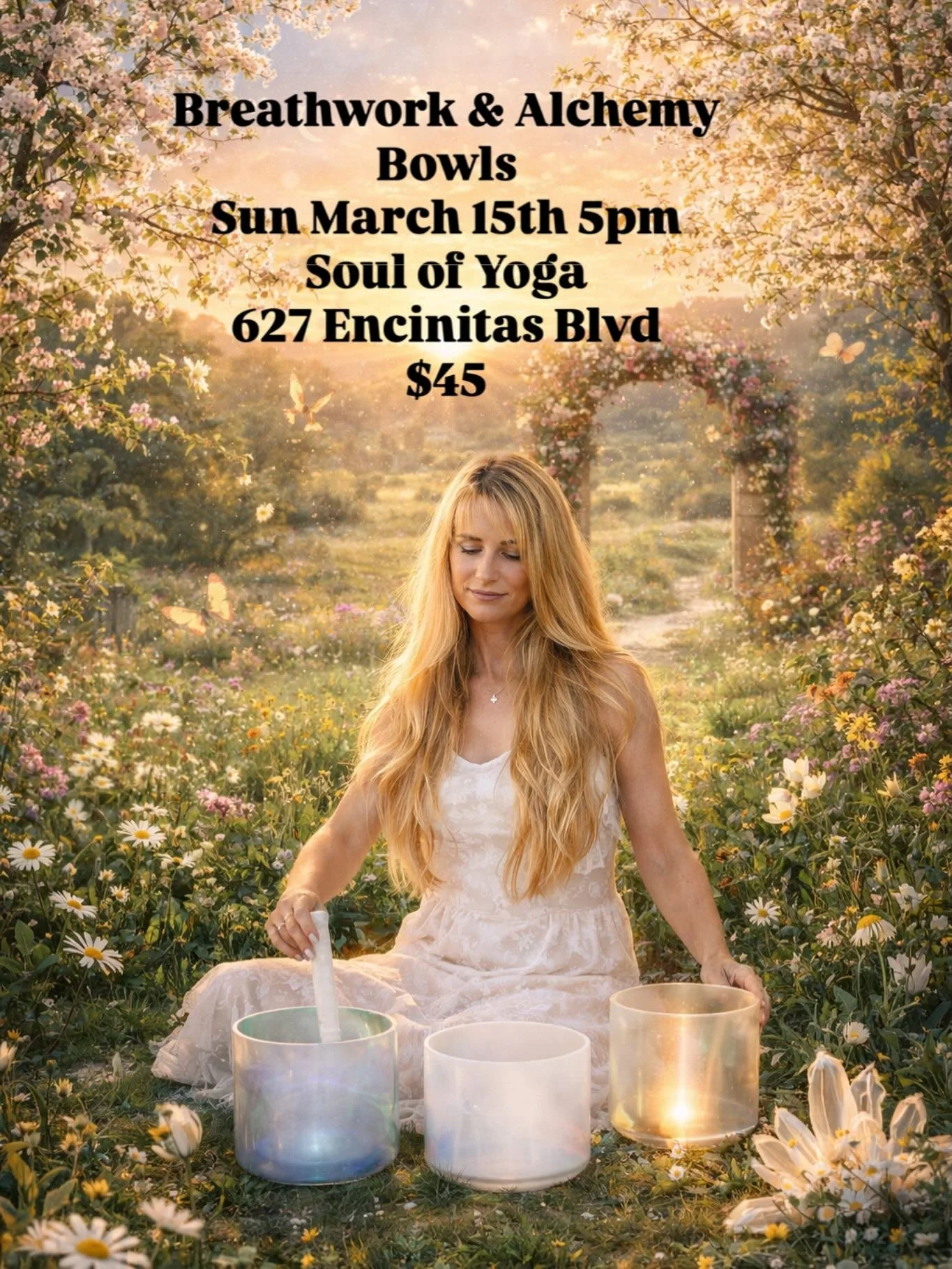 ✨✨Breathwork &amp;  Alchemy Bowls✨✨
Sunday, March 15  5:00 PM | $45
Soul of Yoga
627 Encinitas Blvd
Link in bio to register

The earth is stirring. 🌎🌱
The light is returning. 🌞

In the days leading up to the New Moon and the Spring Equinox, a subt
