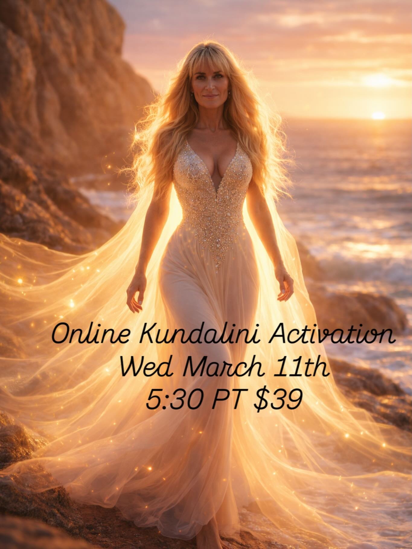 Kundalini Activation &mdash; Online Class

Wednesday, March 11 | 5:30 PM PT | $39 | Link in Bio

Kundalini Activation is a direct transmission of life force energy that gently awakens your own innate Kundalini. This is not something you try to do&mda