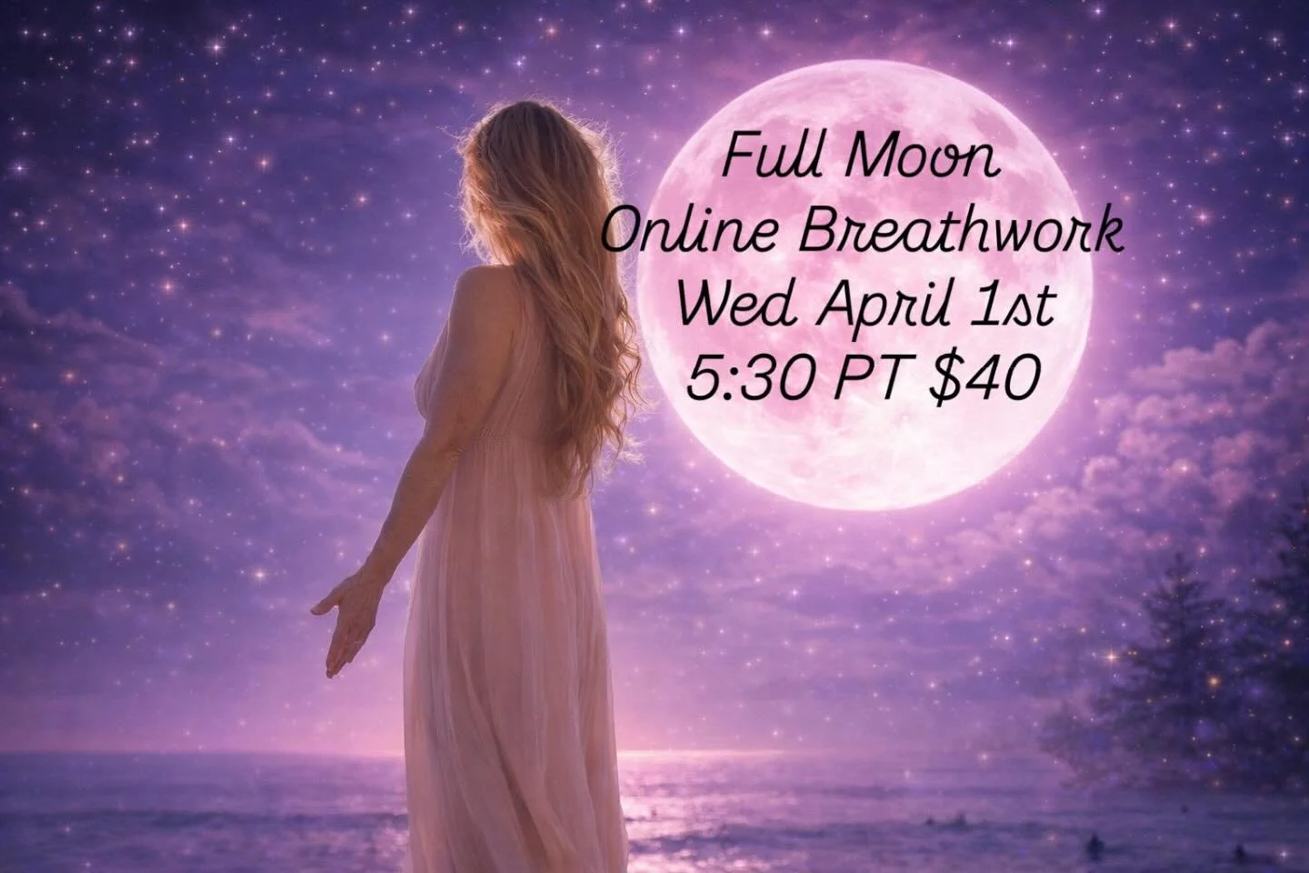 Full Moon Online Breathwork
Tuesday, April 1 | 5:30 PM PT
$40
Link in bio to register

The Pink Full Moon in Libra illuminates the space between self and other&mdash;inviting balance, truth, and deeper harmony within your relationships and within you