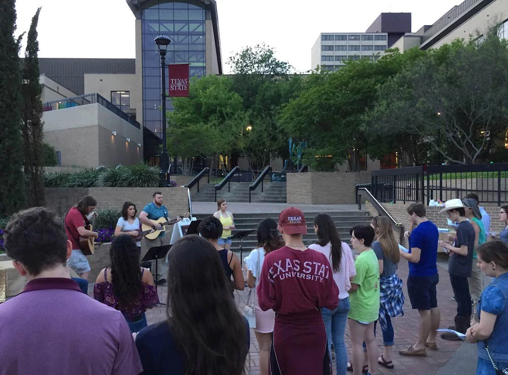 Easter Worship on the campus of Texas State