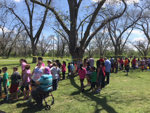  First United Methodist Church, La Trinidad and Wesley Harper United Methodist Churches in Seguin, joined with the Clear Springs New Church initiative and First Latin Assemblies of God for a community Easter Egg Hunt that drew over 450 people. 