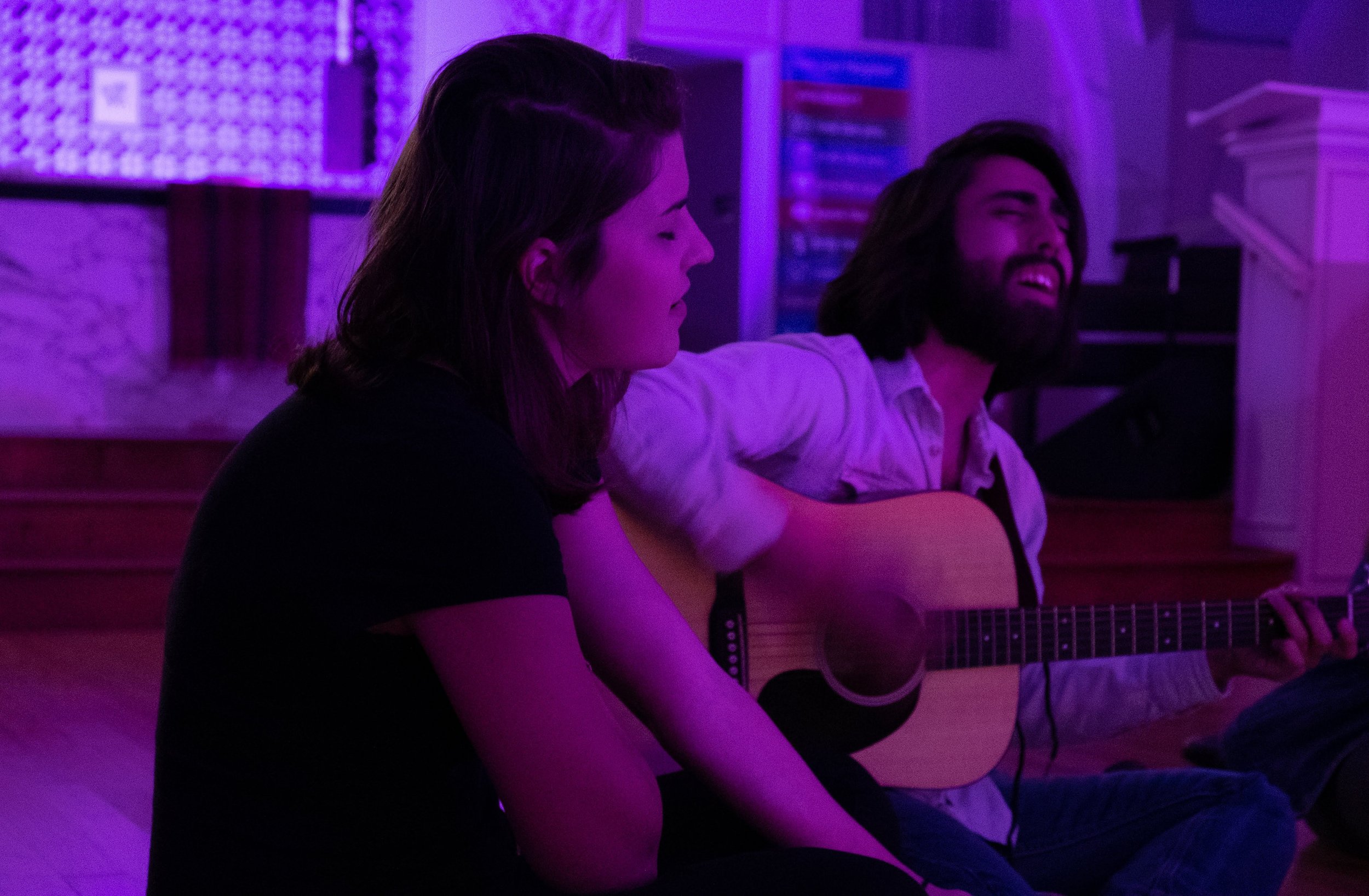 Texas State students receive and share ashes during Ash Wednesday worship at the United Campus Ministry. Photo credit: Tania Zapien