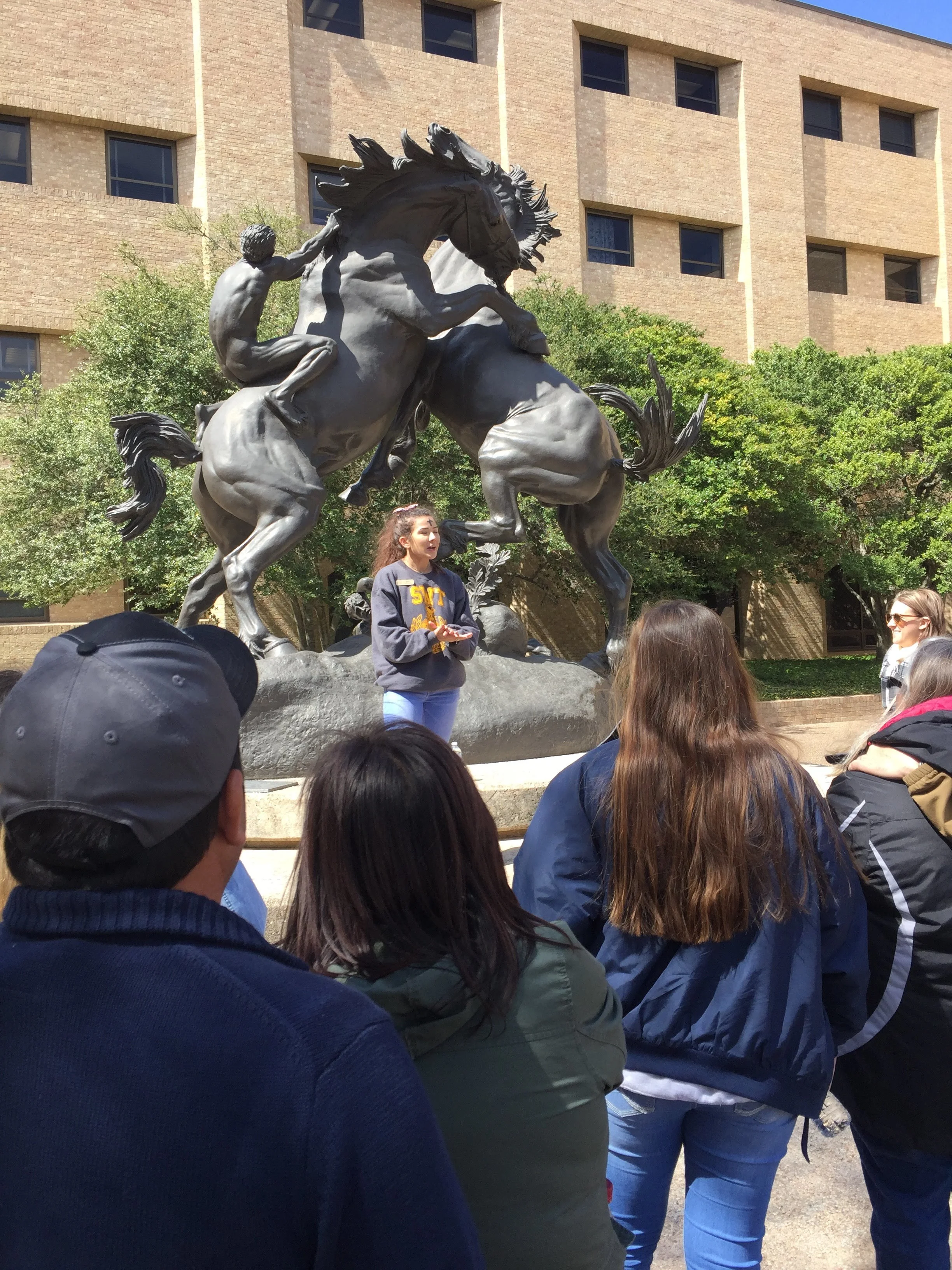 Students receive “Ashes on the Quad” at Texas State Photo Credit: Becca Gray