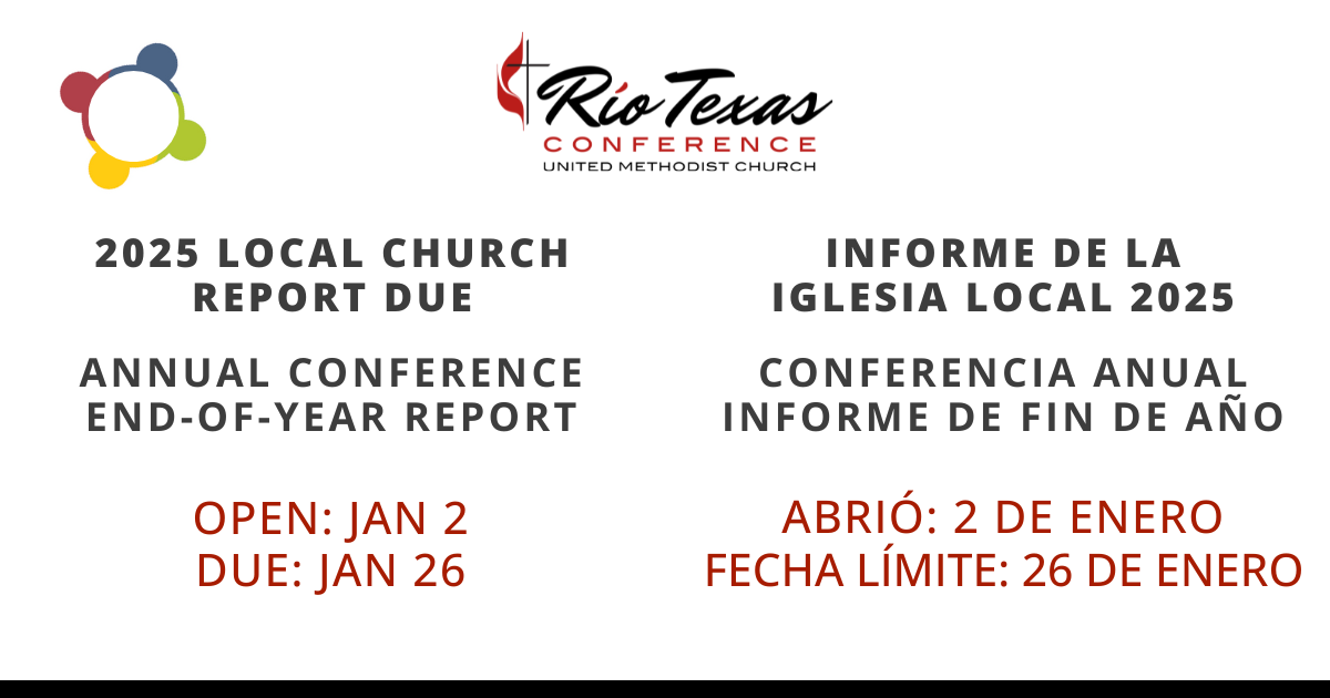 Local Church Report to the Annual Conference (End-of-Year Report)