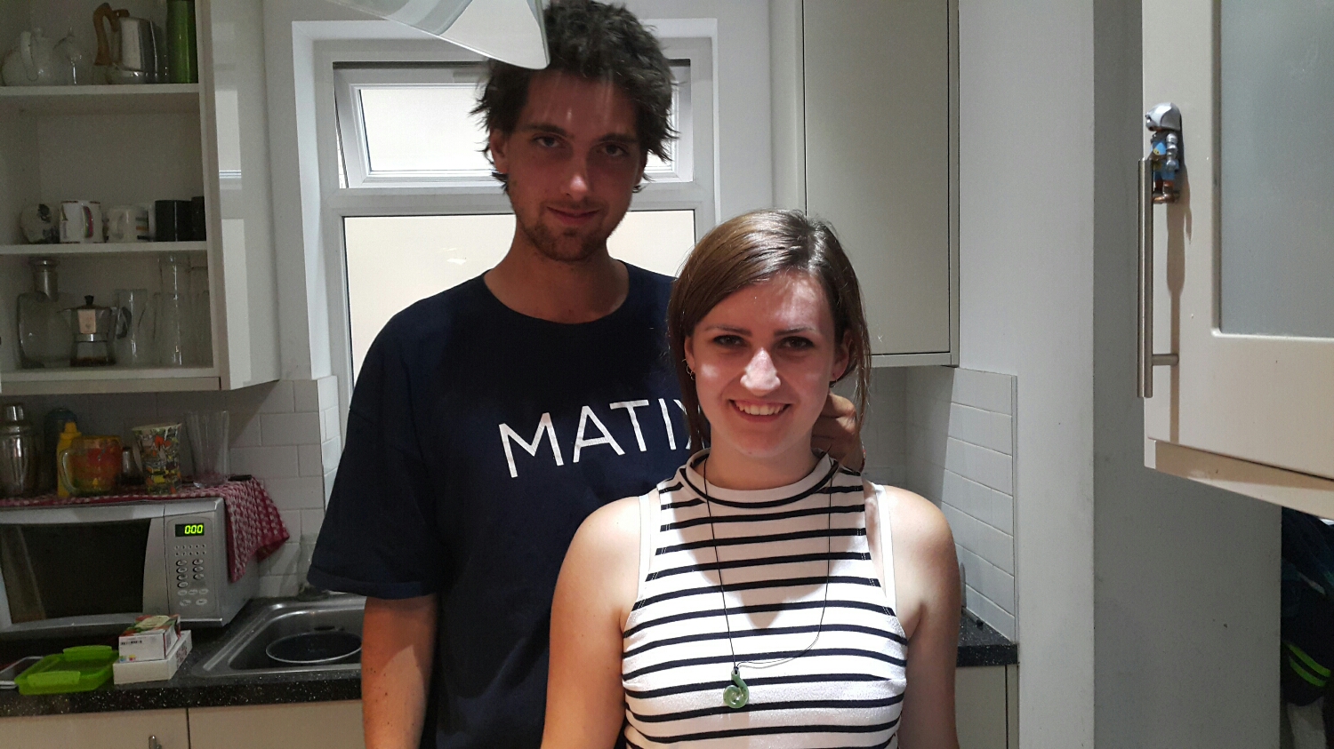 Amanda and I gave Christina a greenstone as a welcome to the family. Ben looking fit and healthy.