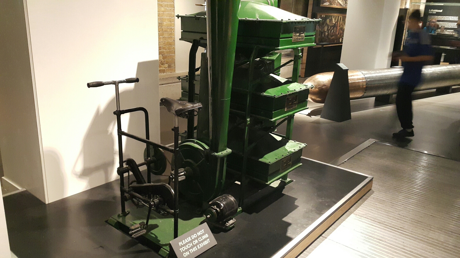 Kotw. You would have to have peddled this in the bunker when the power went off. A peddle powered air conditioner 