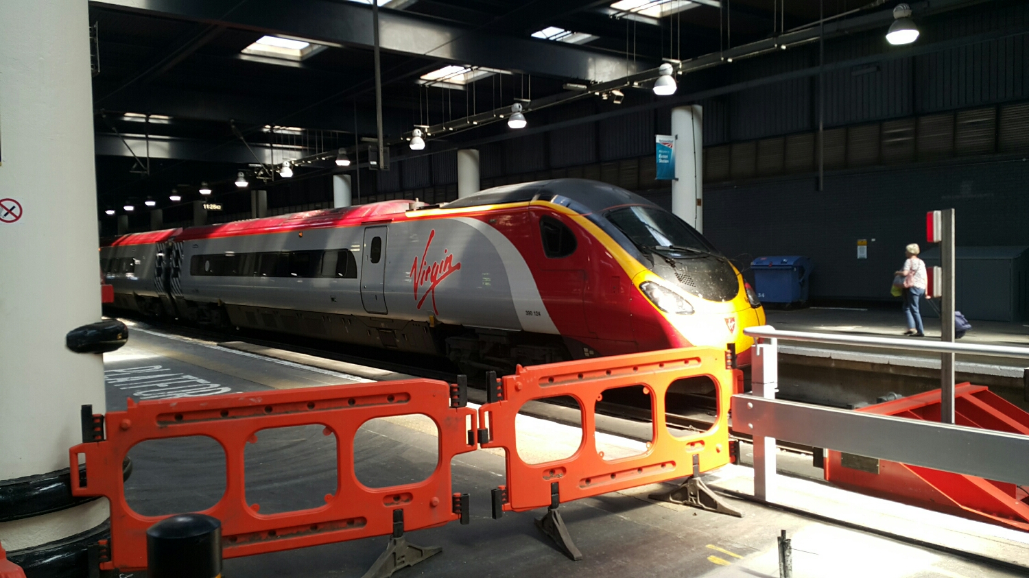 My Virgin train getting ready to wizz me to the North.