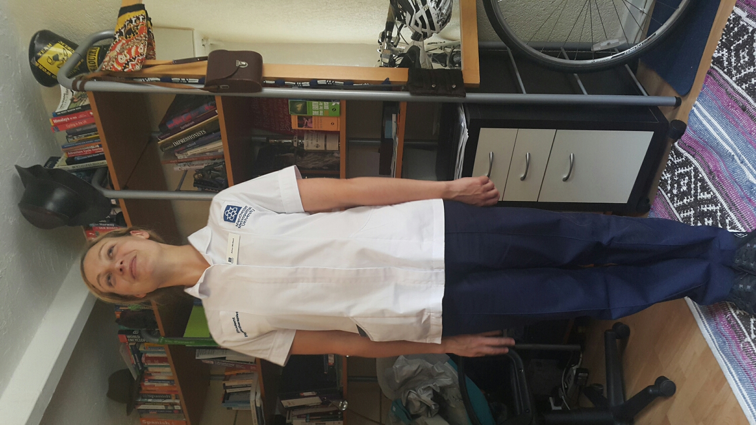 Alice in her lovely uniform. 
