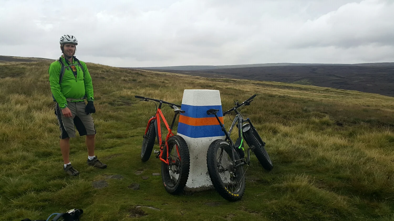 The trig point on Cock hill