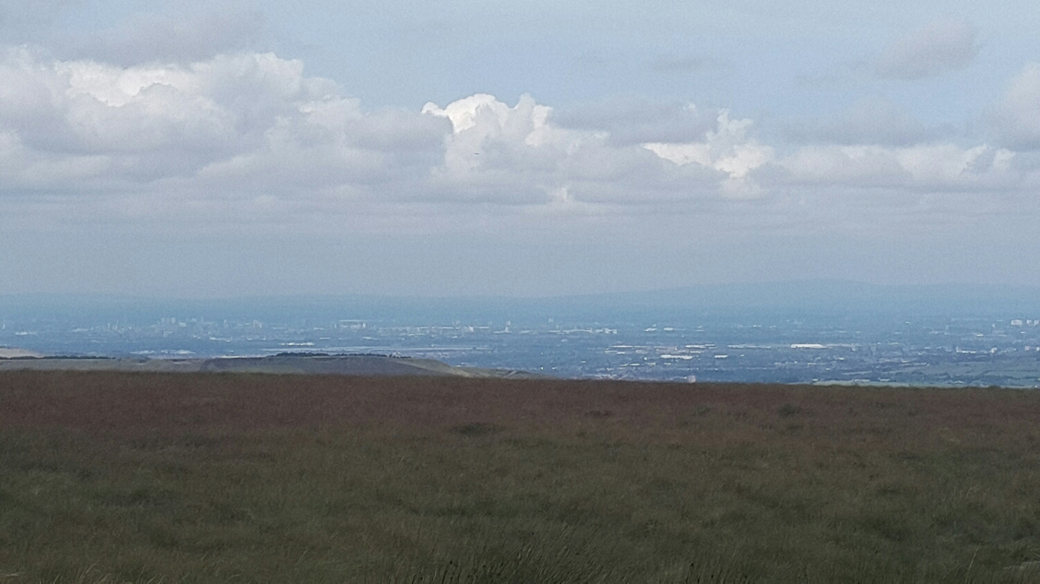 That's Manchester city in the background 