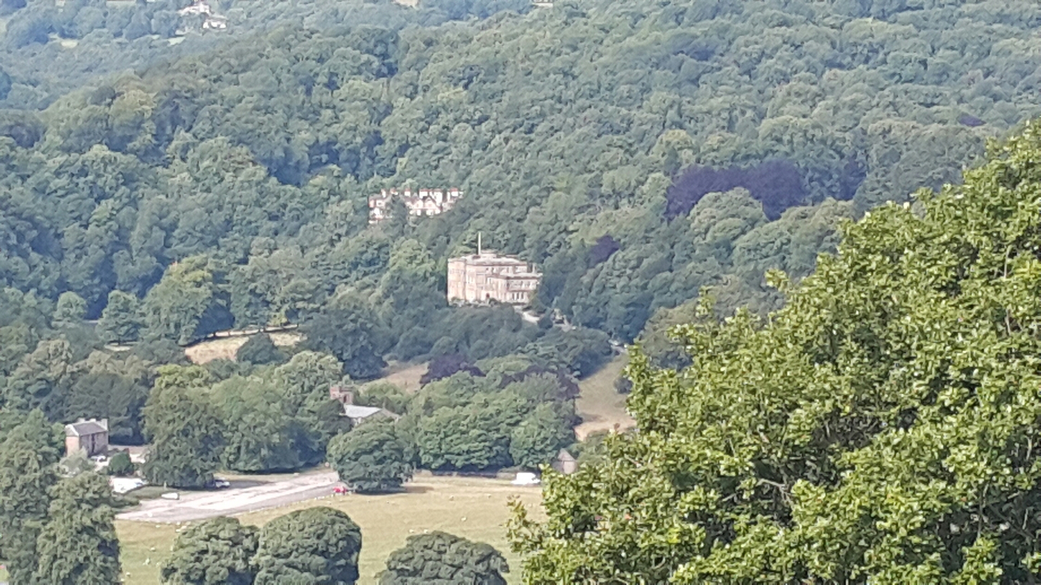 Looking down into the Valley and this massive house.
