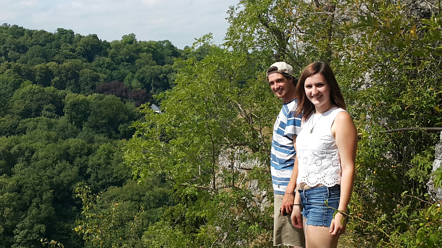 Ben and Christina standing on the Giddy edge. 