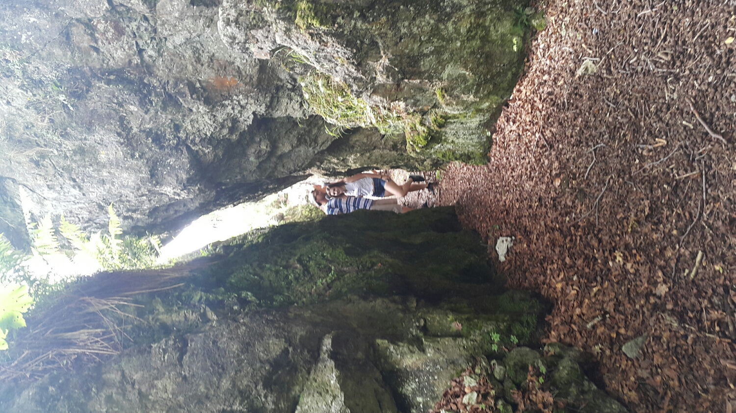 This rock area has been carved out during the lead mining process.