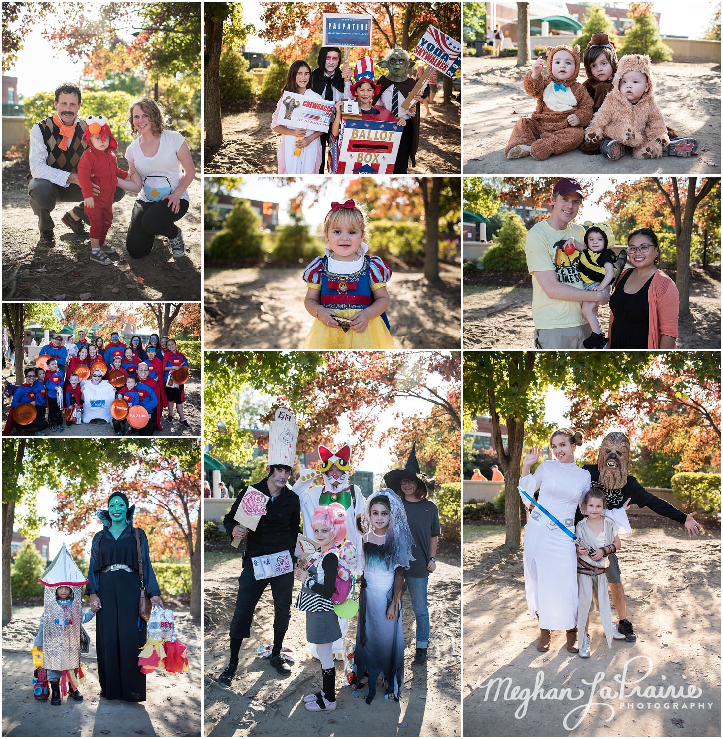 Family portraits after the parade in the Mount Vernon School recreational field.