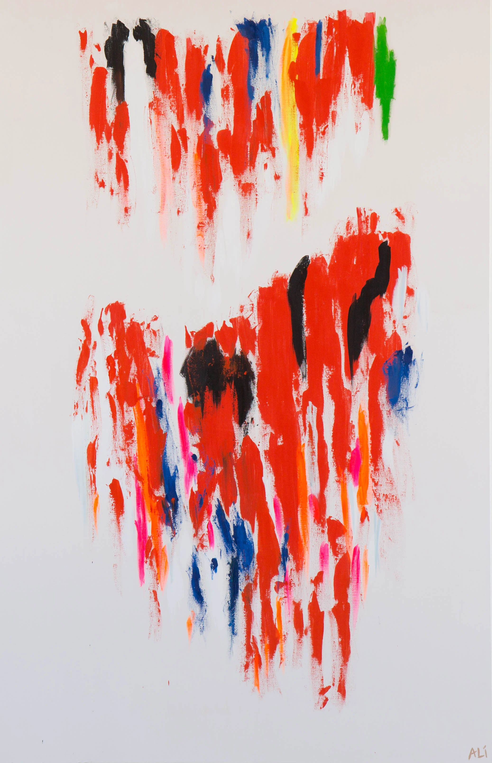 Waterfall Clay, Pigment, Acrylic and Oil on Canvas 72" x 48" $5400