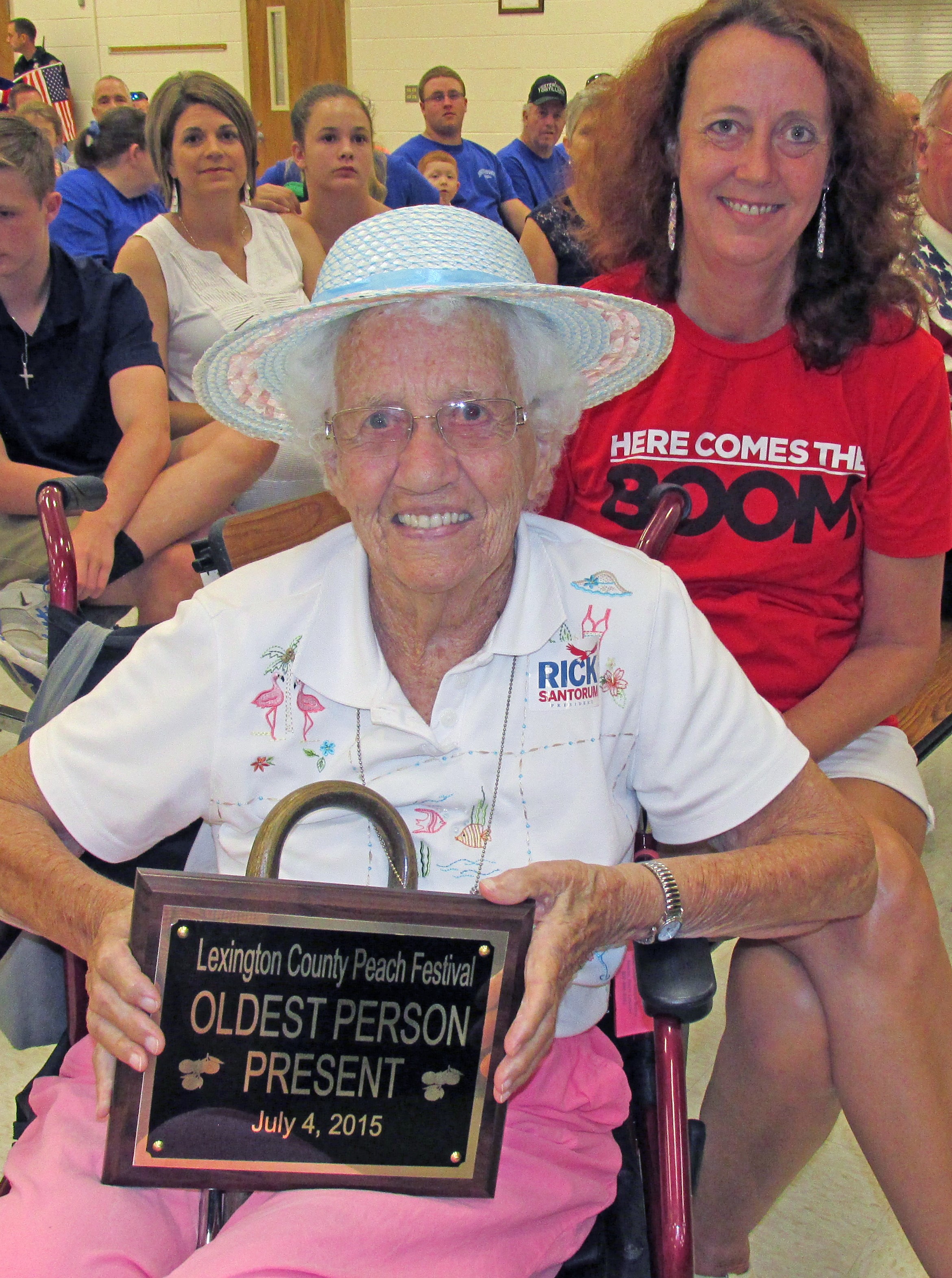 Helen Sexton, age 95, was the oldest person in attendance at last year’s 11 a.m. program.
