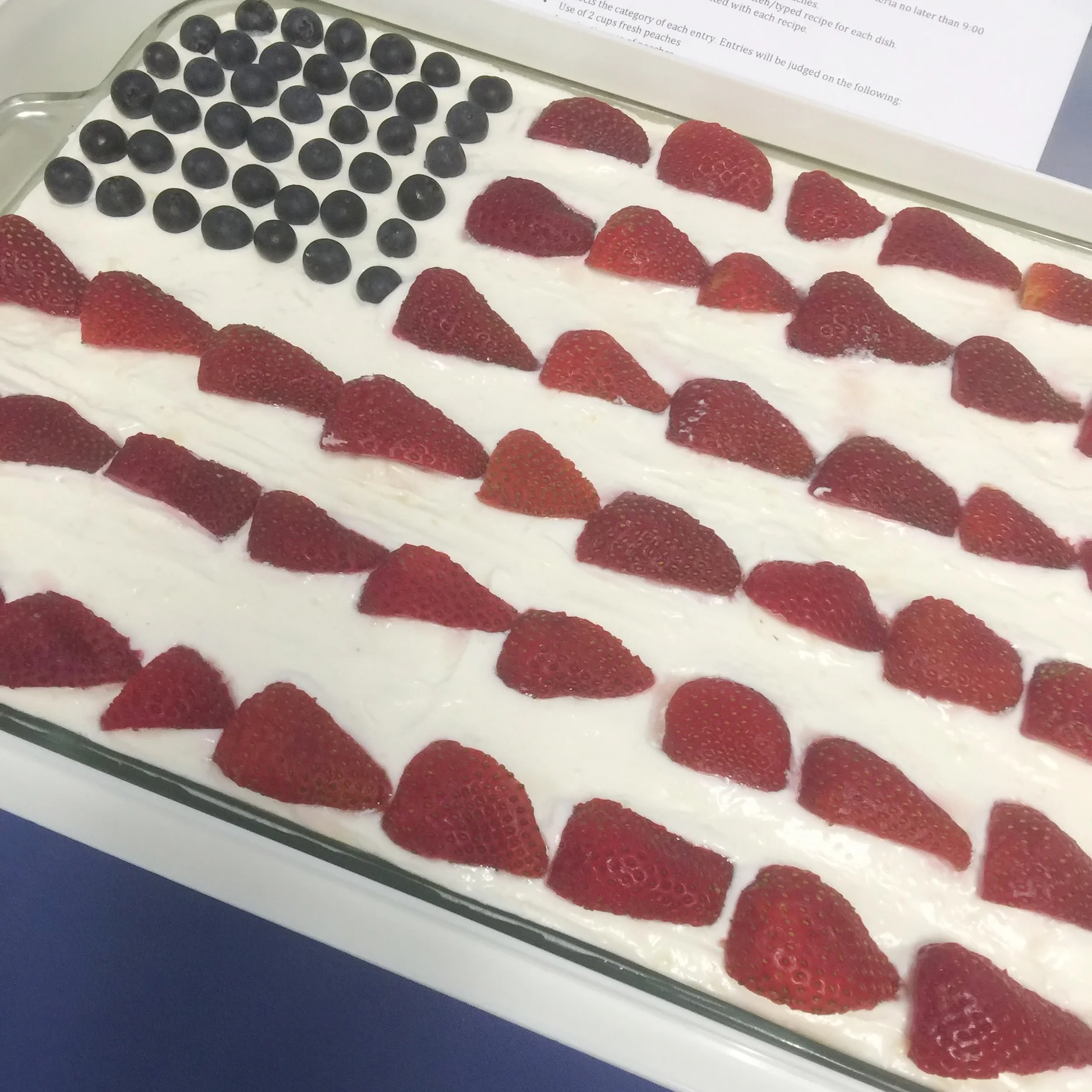 2017 2nd Place Dessert - Berry Peach Patriotic Icebox Cake