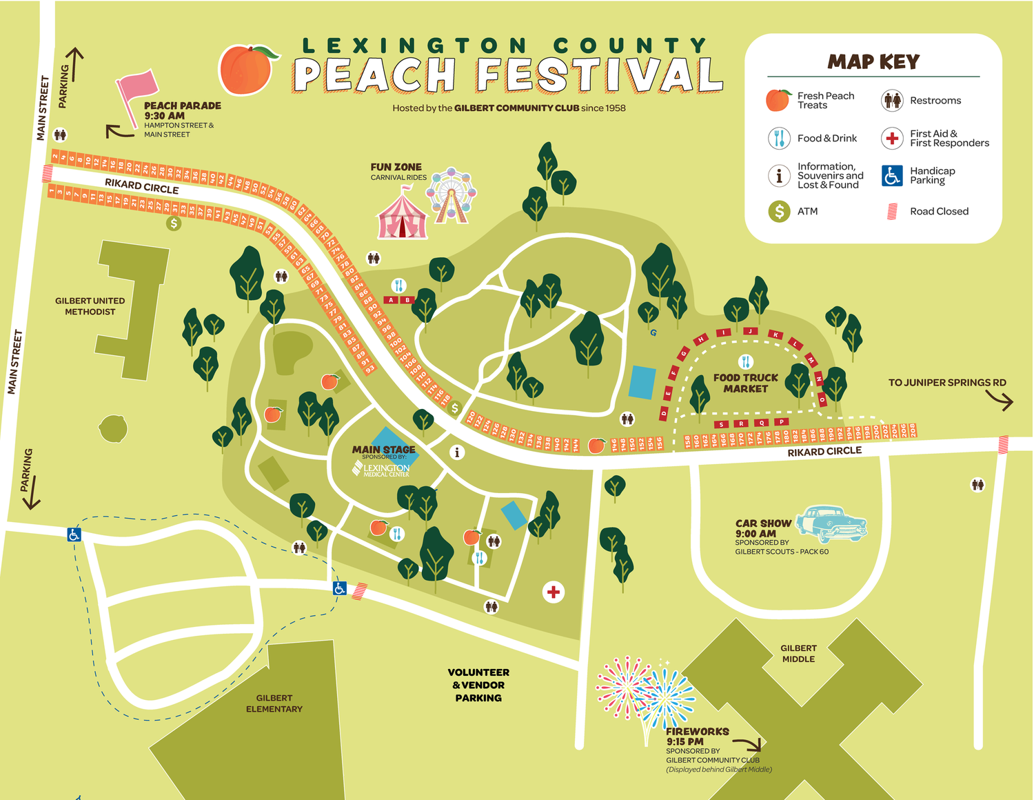 Festival Map — Lexington County Peach Festival