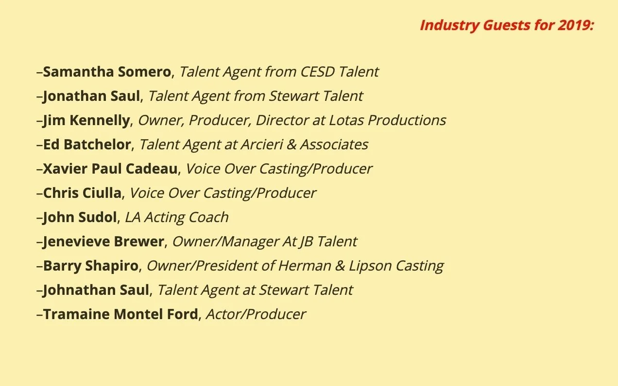 | Ford joins panel as Industry Guest at Lau Lapides Company New England Actor Showcase Apr 13th, 2019 and New York Actor Showcase Aug 5th, 2019 at Ripley Grier Studios |