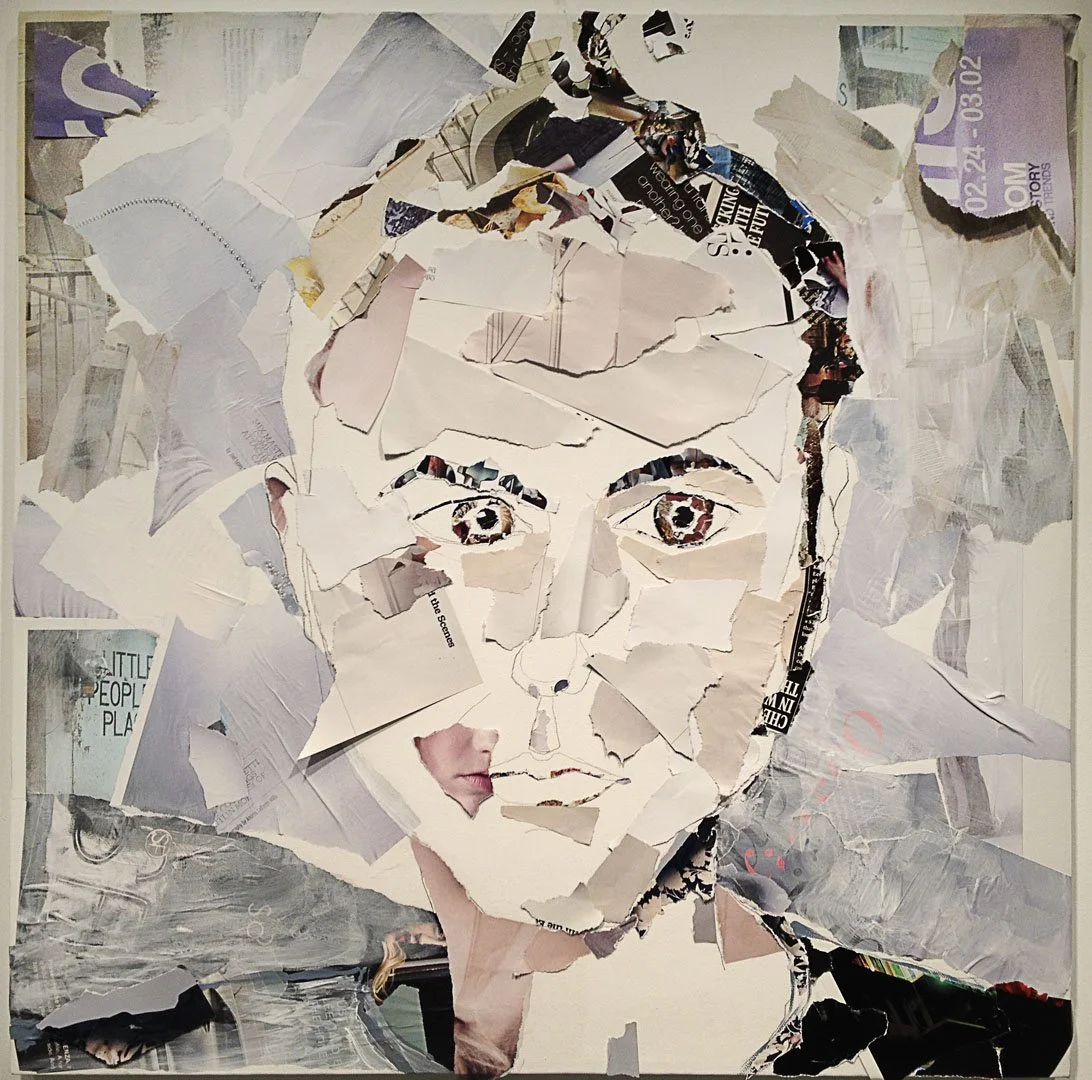    Self-portrait 11    2013  collage and acrylic paint on canvas  24×24” 