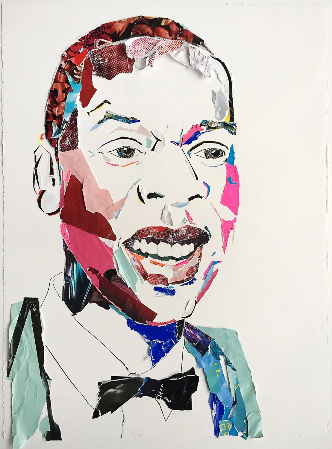    Jay Z    2018  collage and graphite on watercolor paper  22×30” 