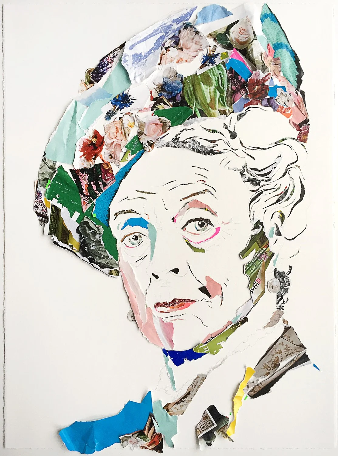   Maggie Smith    2018  collage and graphite on watercolor paper  22×30” 