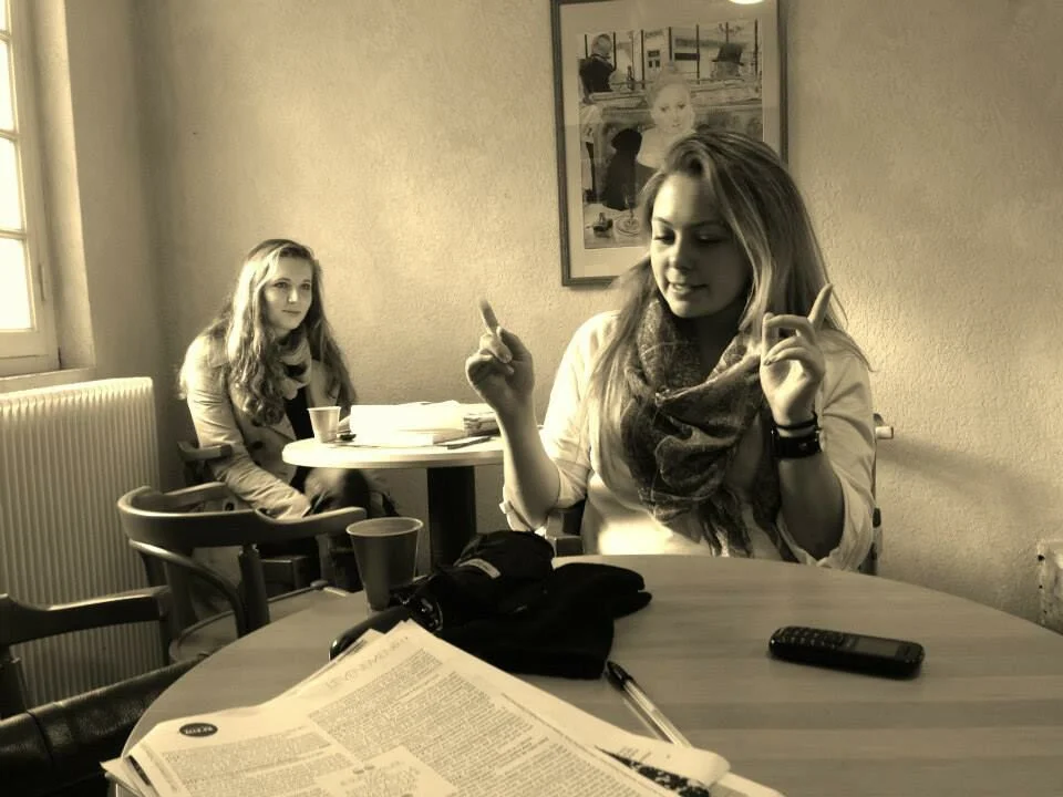 In the university pour un petit café; American University Center of Provence