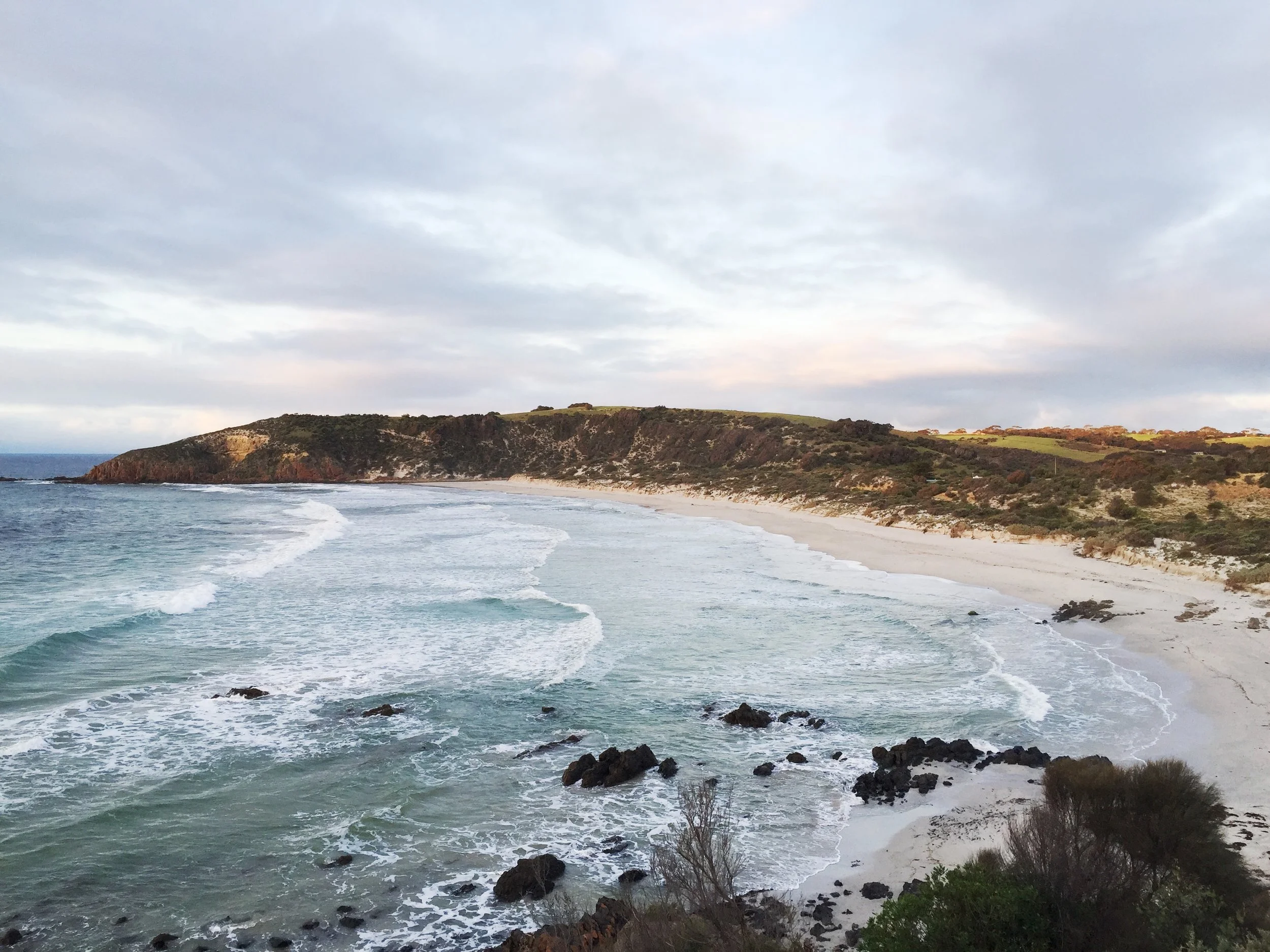 The view from the Cliff House , overlooking Snelling's Beach. 