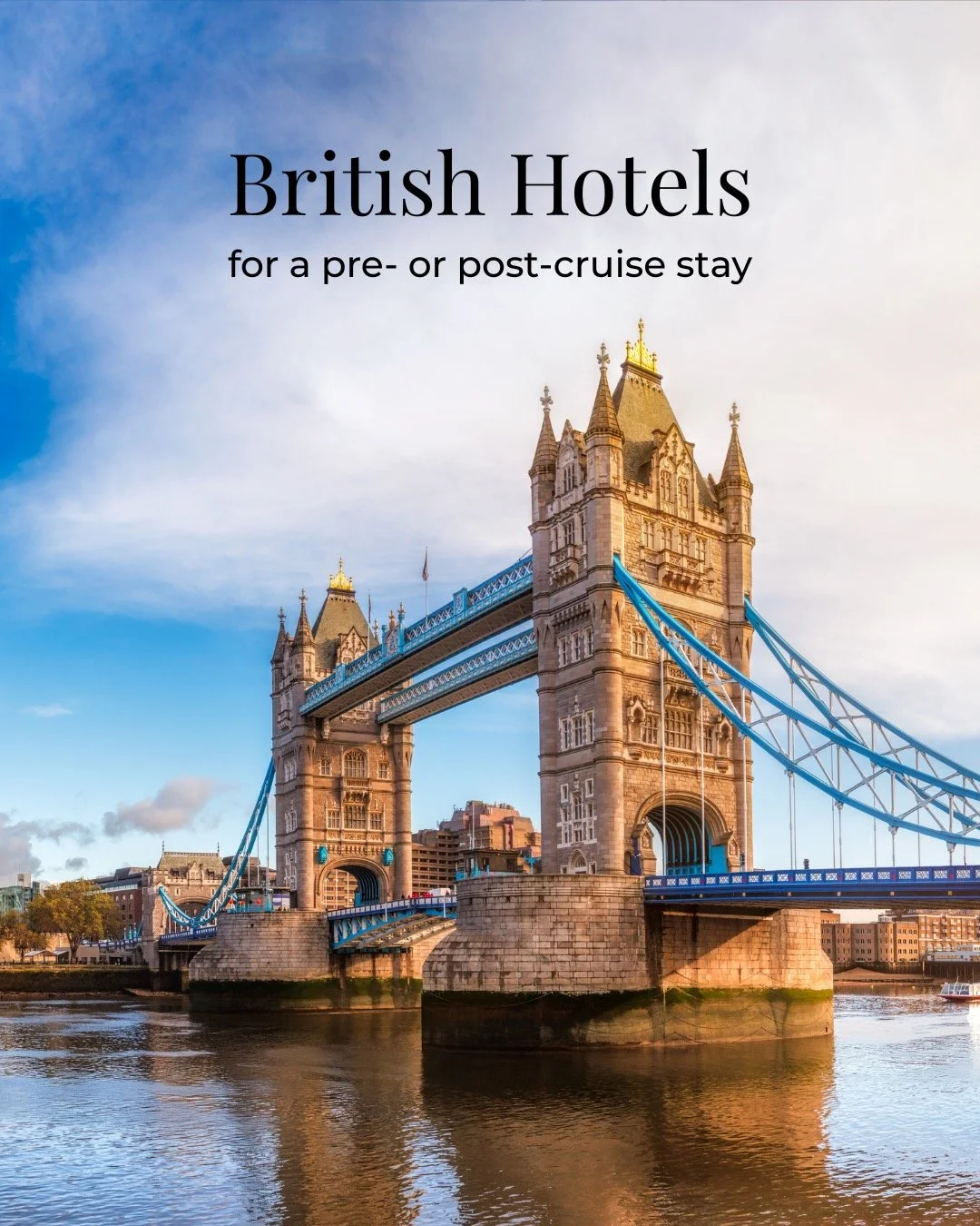 Sailing out of London and its neighboring ports is a special experience, especially if your journey takes you under Tower Bridge. Whether you&rsquo;re looking to shake off the jet lag before embarkation or want to soak up the city&rsquo;s elegance be