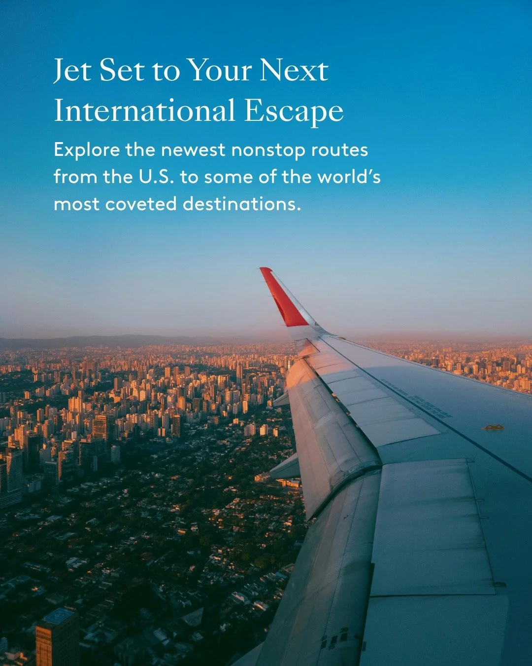 New direct flight routes from cities across the U.S. are opening the door to unforgettable vacations and meaningful adventures around the world. Plus, working with me means access to dedicated airline services like 24/7 support and contract air rates